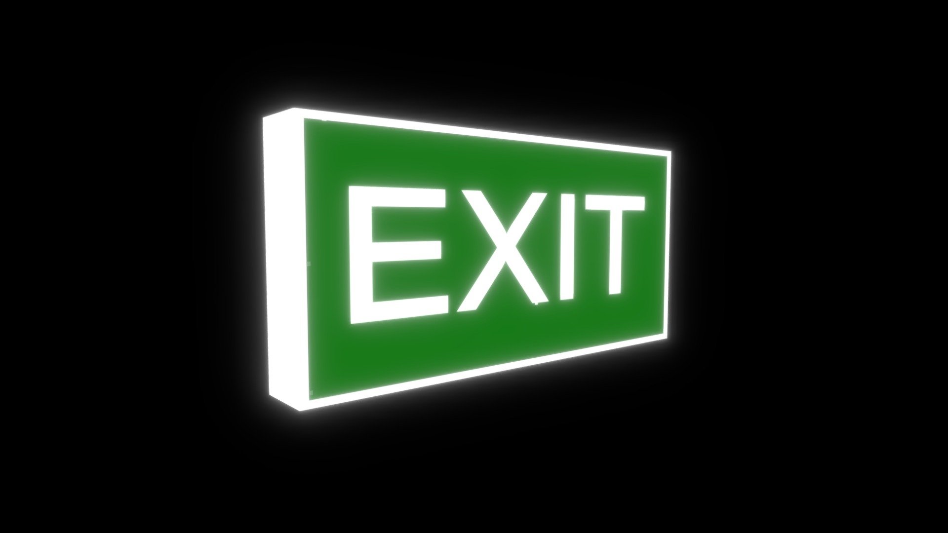 Low poly emergency exit sign Download Free 3D model by Mckai [c722867] Sketchfab