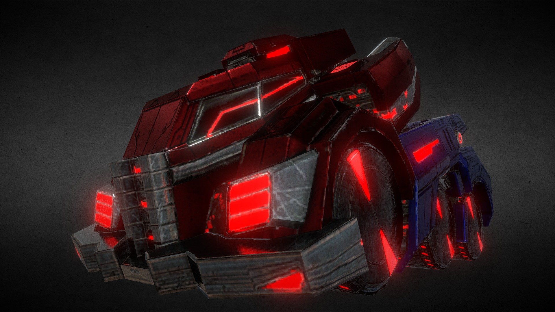 Fall of CyberTron Optimus Prime CyberTruck Download Free 3D model by