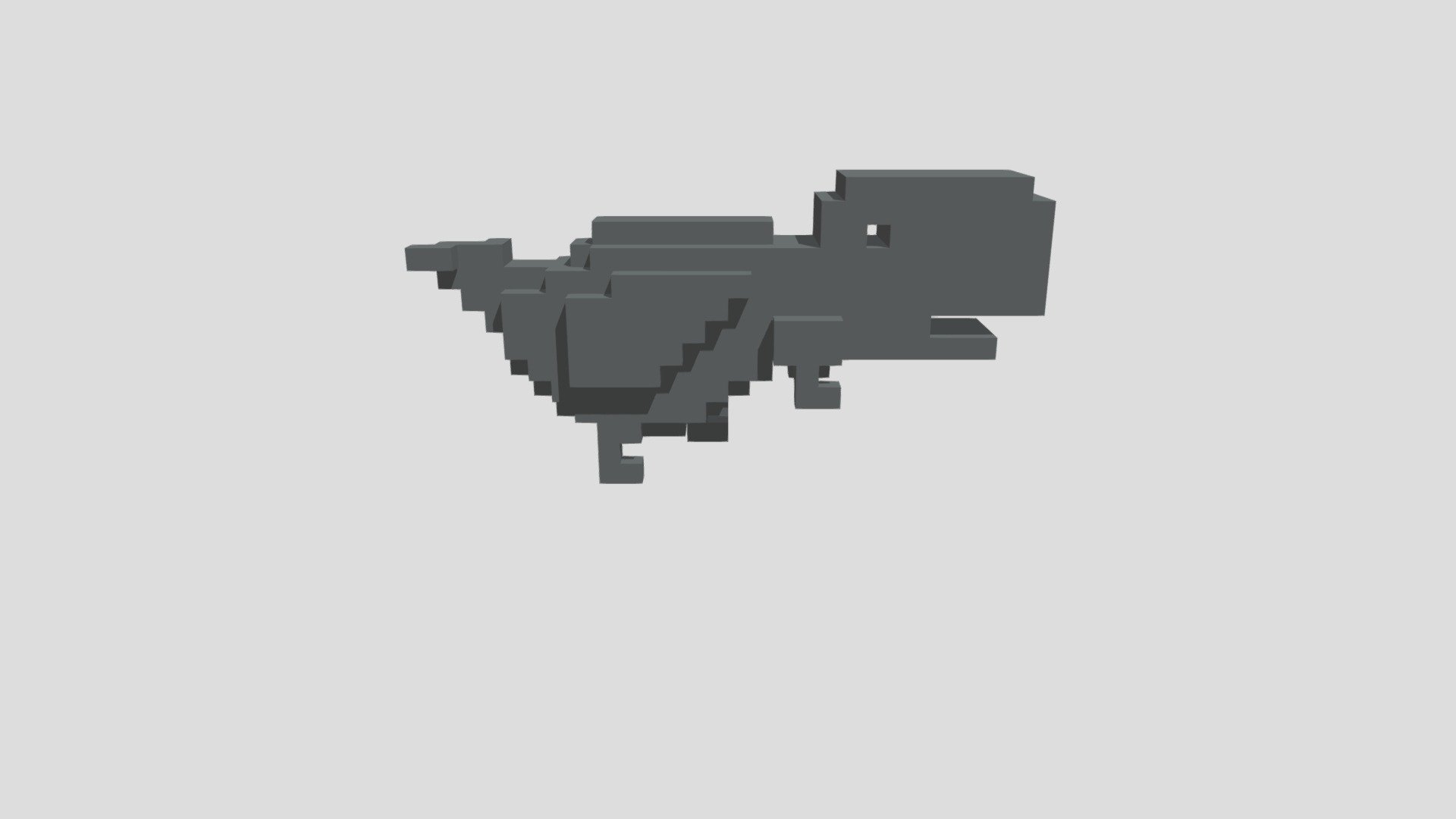 3D Chrome Dino DuckWalking Download Free 3D model by MayMax [c918a3a