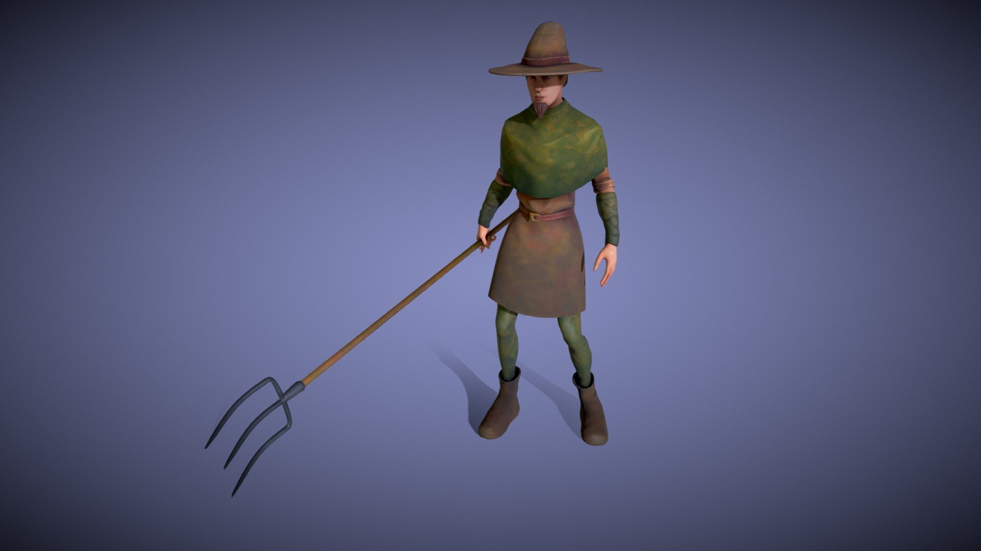 Full Moon Fears Pitchfork Villager Download Free 3D model by Marcus