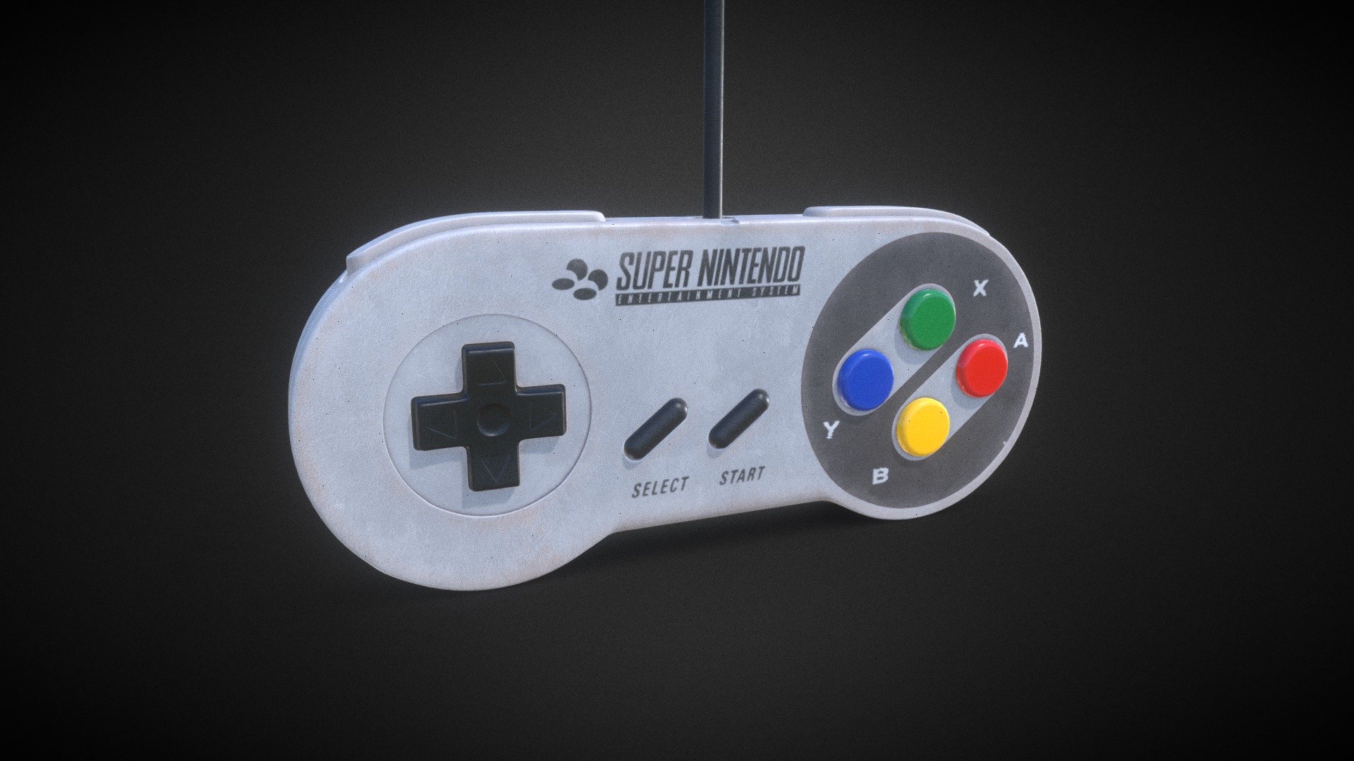 Super Nintendo (SNES) Controller Download Free 3D model by Marcos