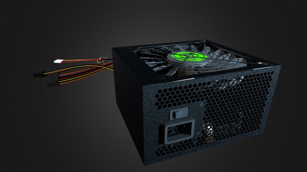 PC Power Supply +animation 3D model by wiktor jarmonik (jarmon