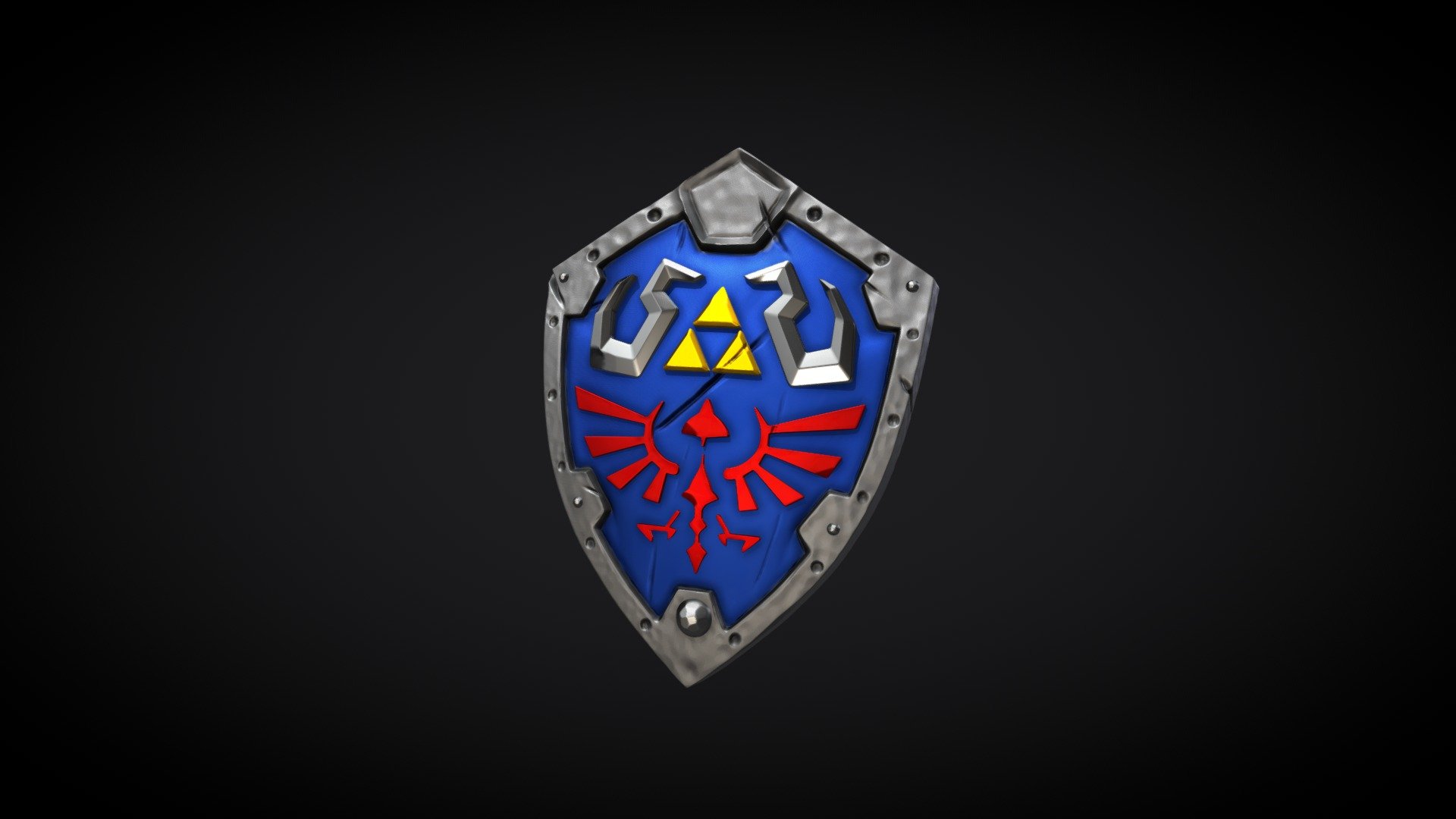 Tloz Ocarina of Time Hylian Shield Download Free 3D model by Alex