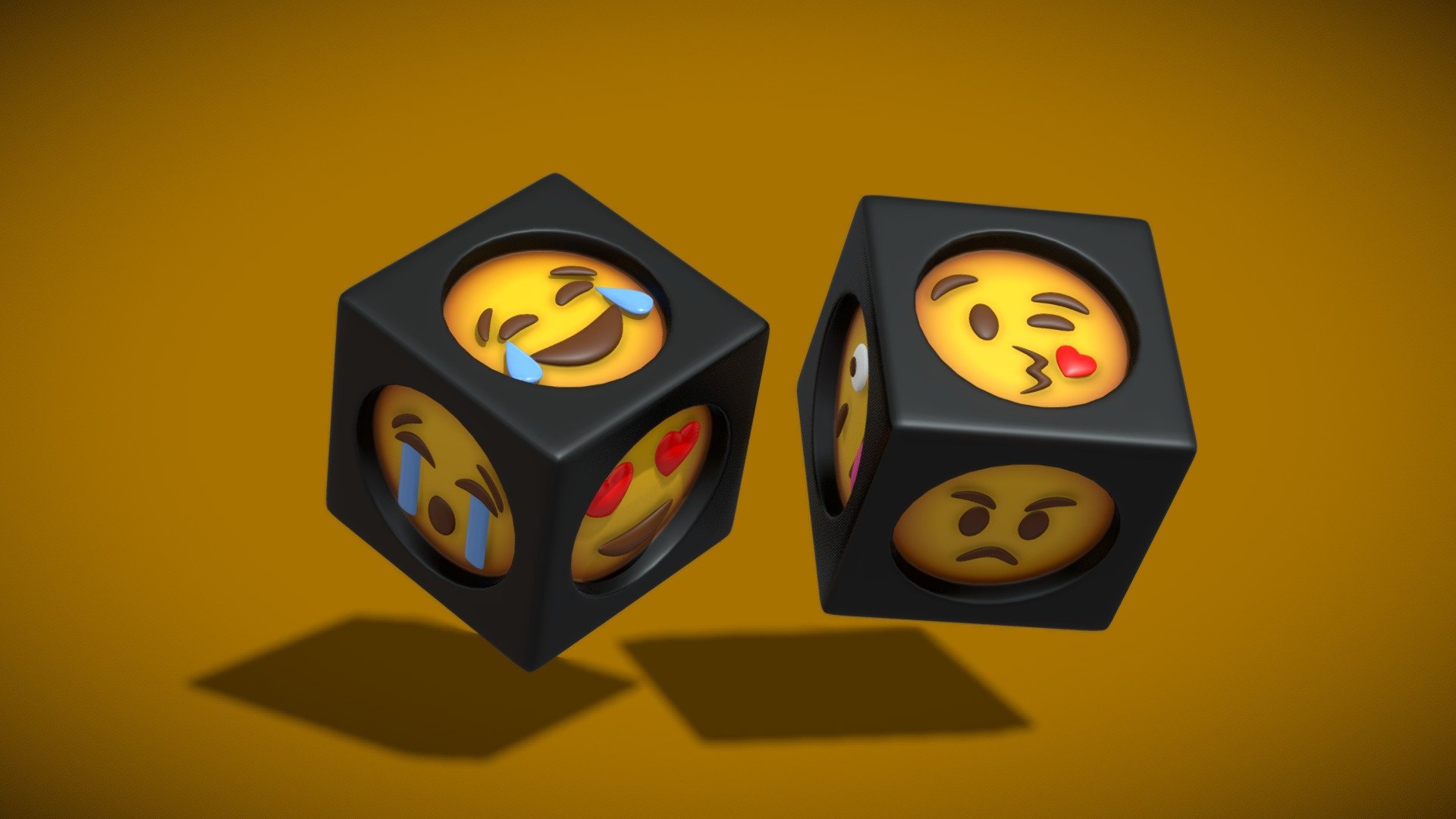 Emoji Dice Buy Royalty Free 3D model by 5th Dimension (5thDimension
