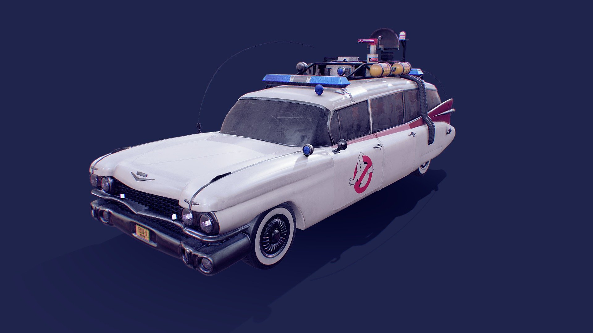 Ecto 1 Ghostbusters Buy Royalty Free 3D model by msanjurj [d4a3d98