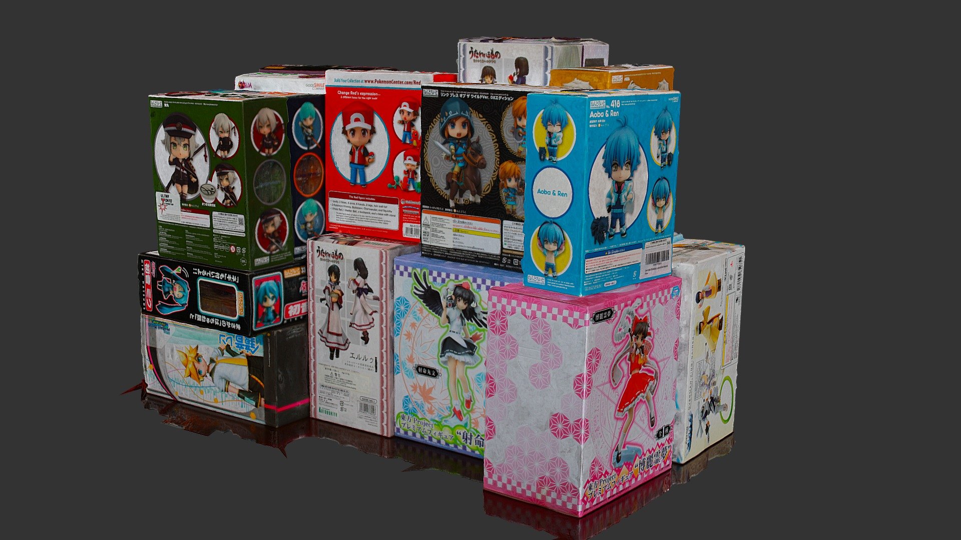 Anime Figure Boxes (3D Scan) 3D model by Renafox (kryik1023