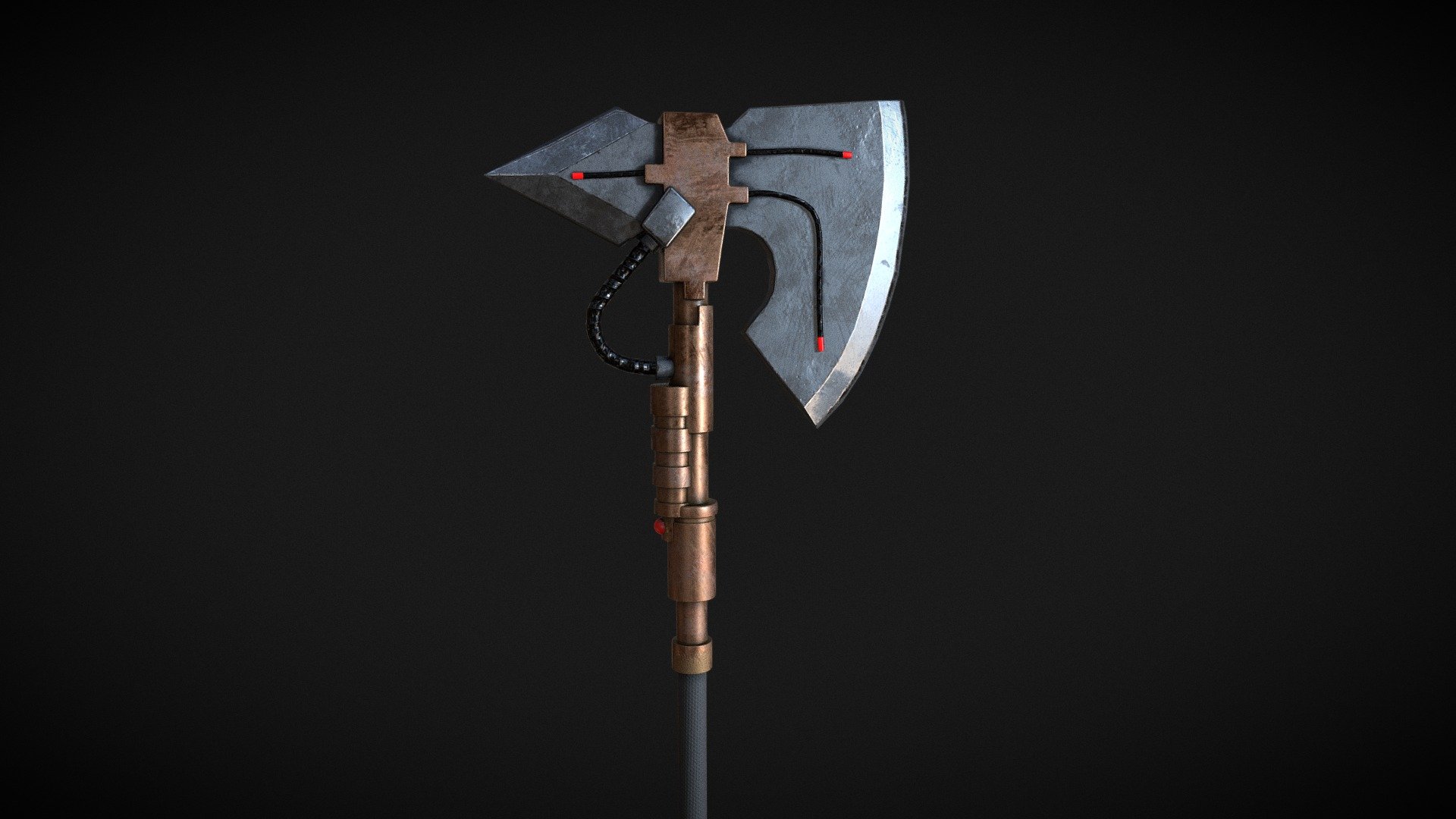 Starwars Vibro Axe 3D model by K9Tvz (dirten) [e2e0049] Sketchfab