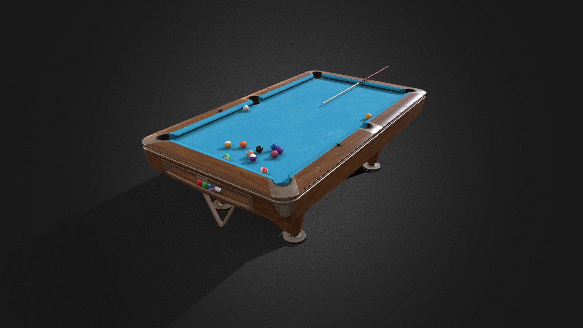 Brunswick Billiard Table (8 ft Gold Crown VI) Buy Royalty Free 3D