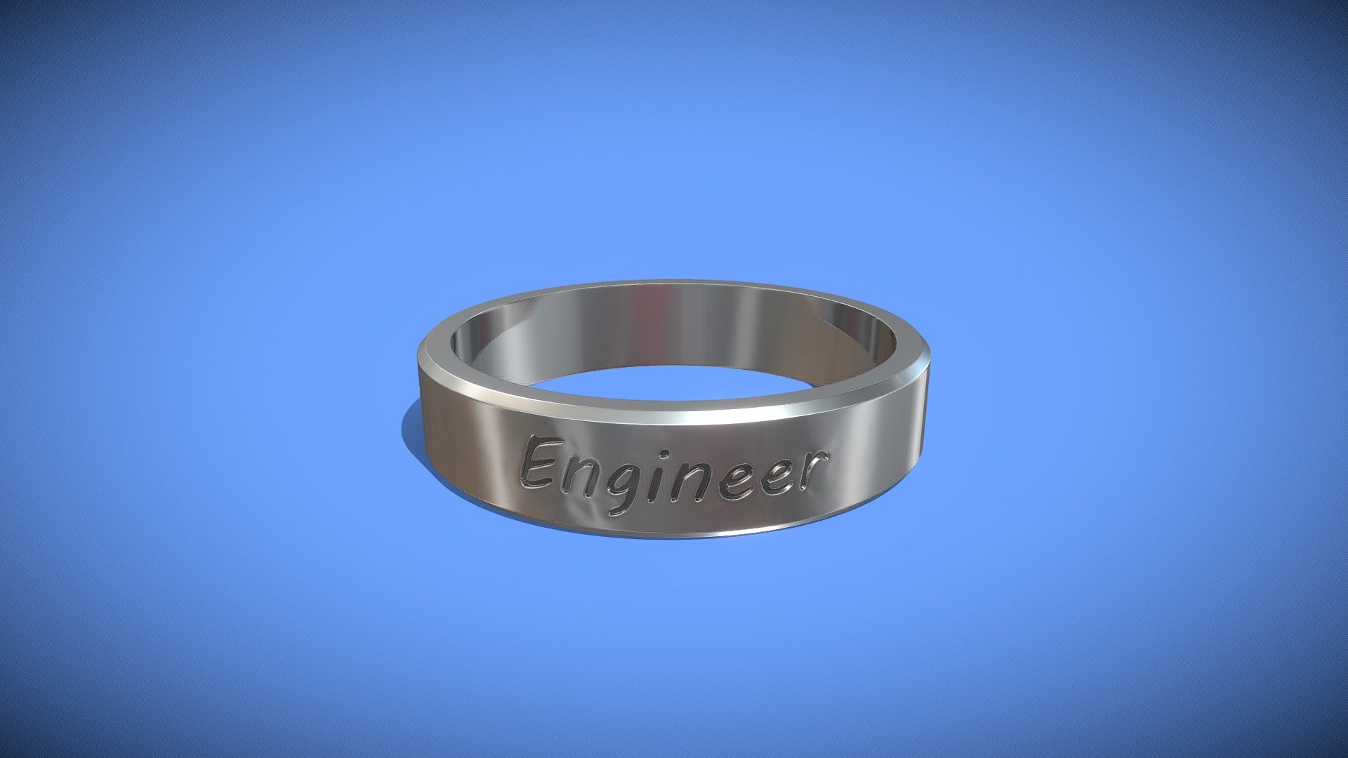 Engineer Ring Platinum Buy Royalty Free 3D model by Sandeep Choudhary