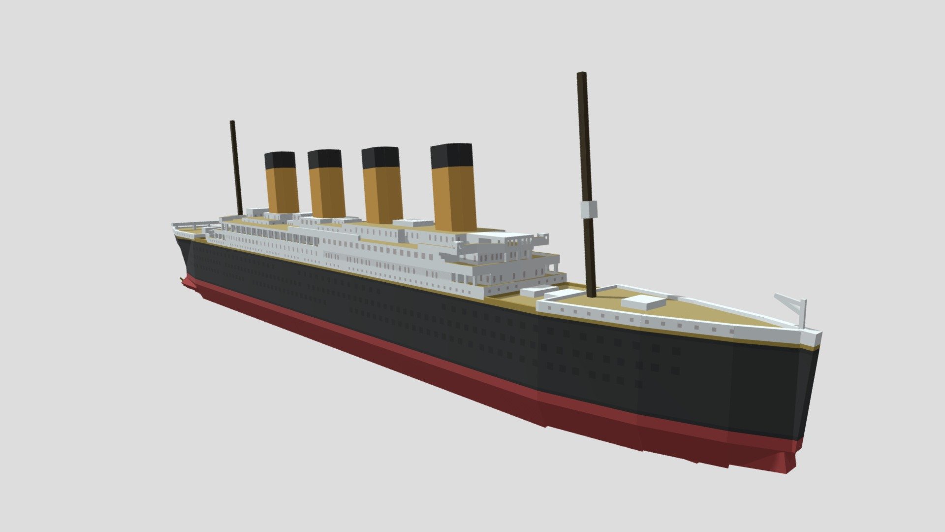 LowPoly Titanic 3D model by dsl3125 [ec8a894] Sketchfab