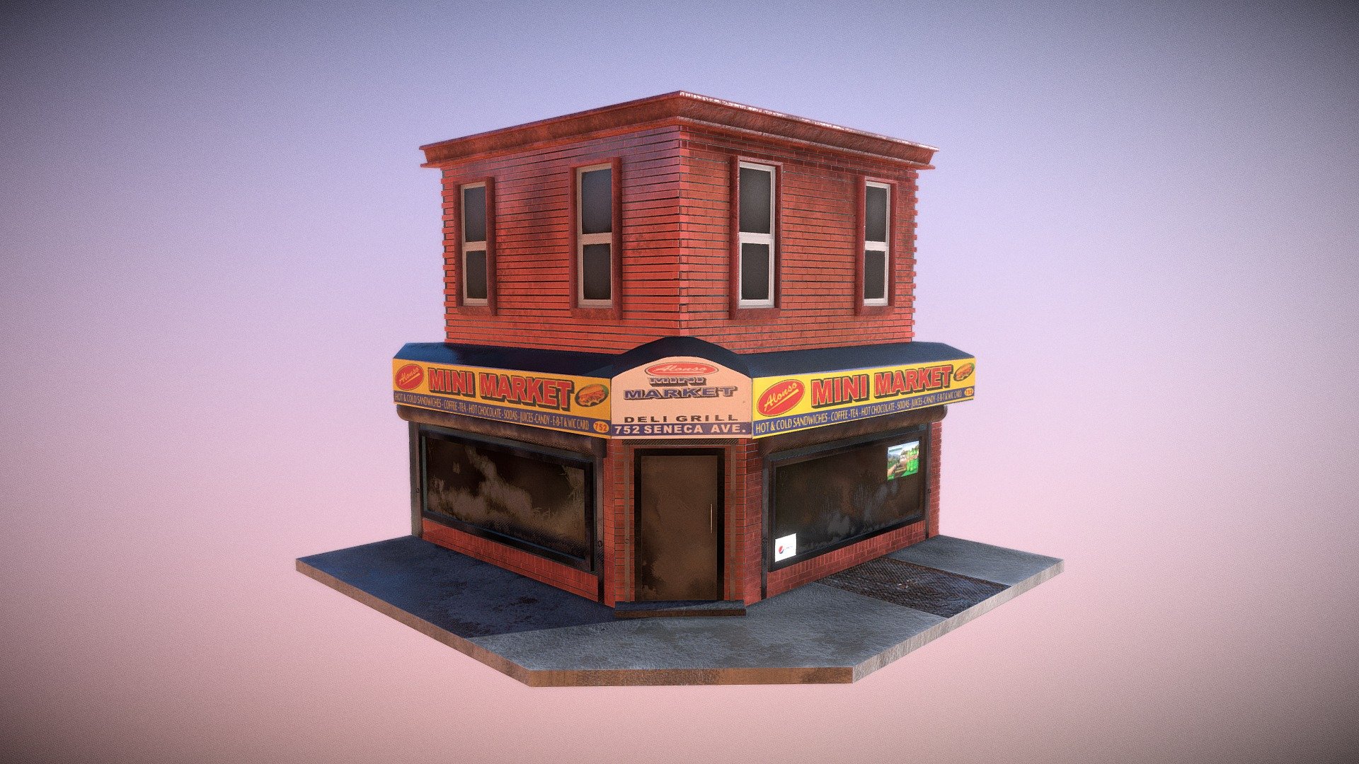 City Corner store 3D model by john451 [ef5b232] Sketchfab