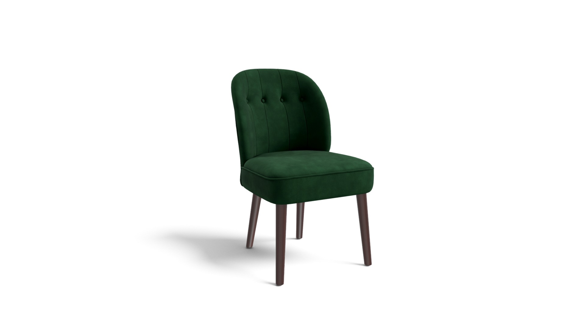 Set Of 2 Margot Dining Chairs, Pine Green Velvet Download Free 3D