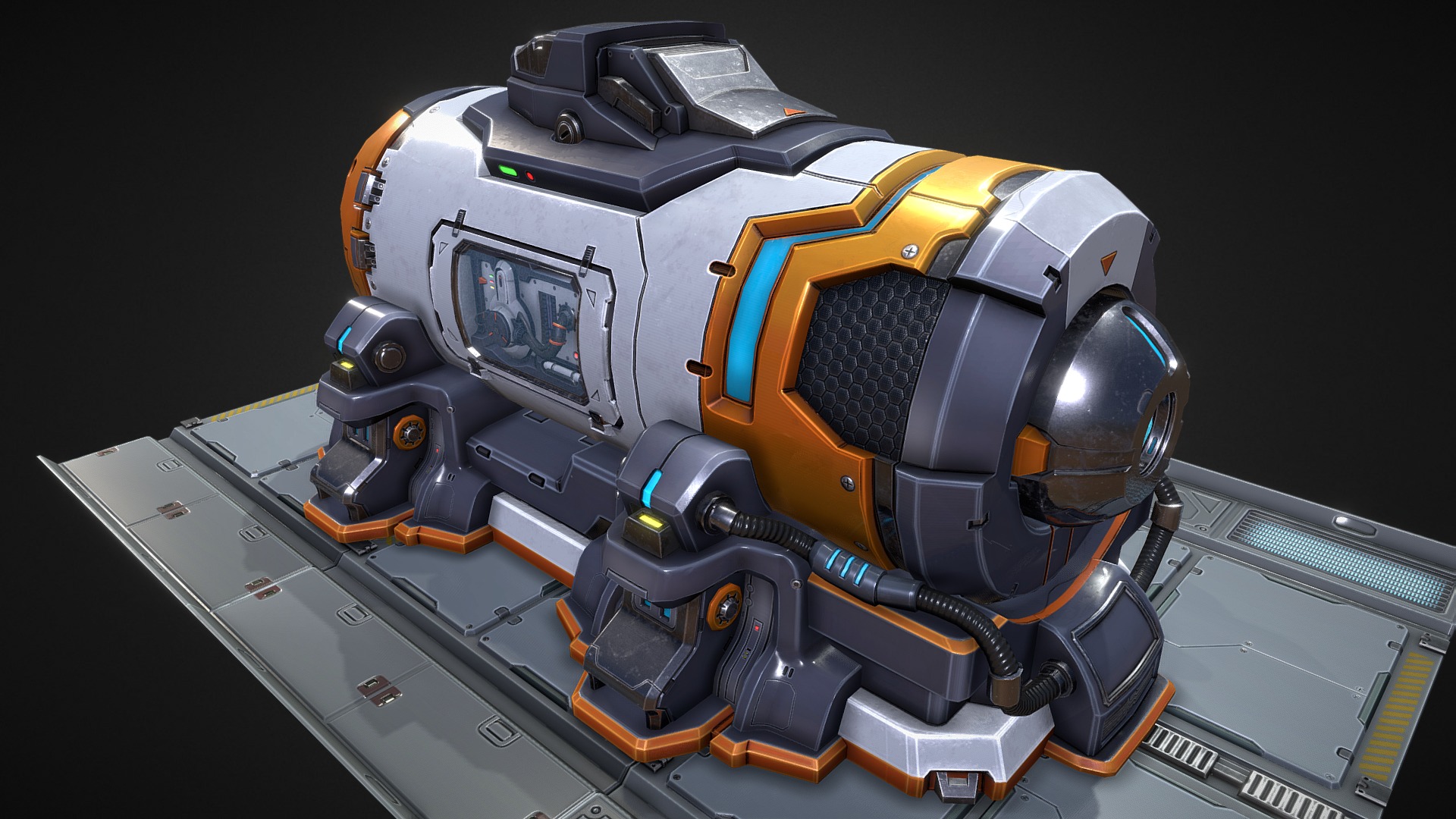 SciFi Power Generator 3D model by hansolocambo [f54bf18] Sketchfab