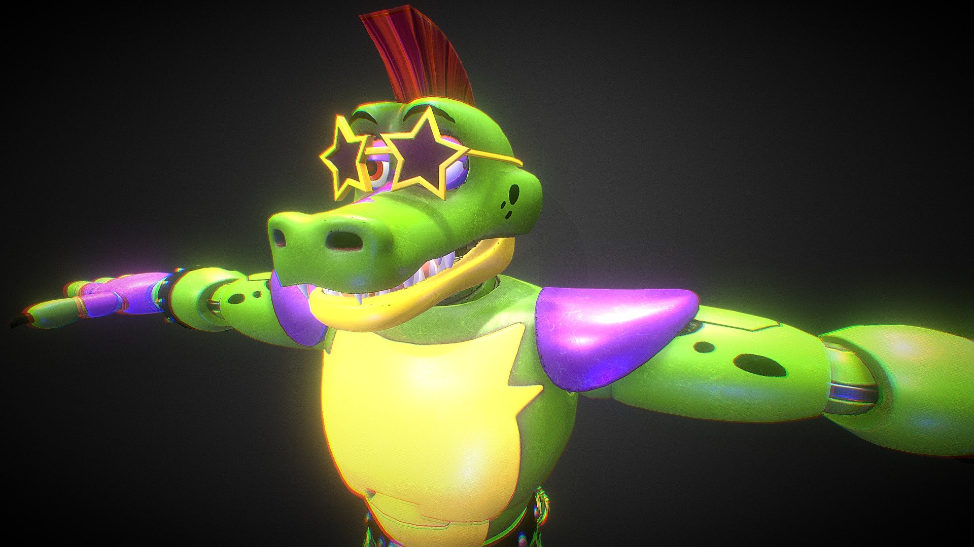 FNAF Security Breach Monty Gator Hour 0 Download Free 3D model