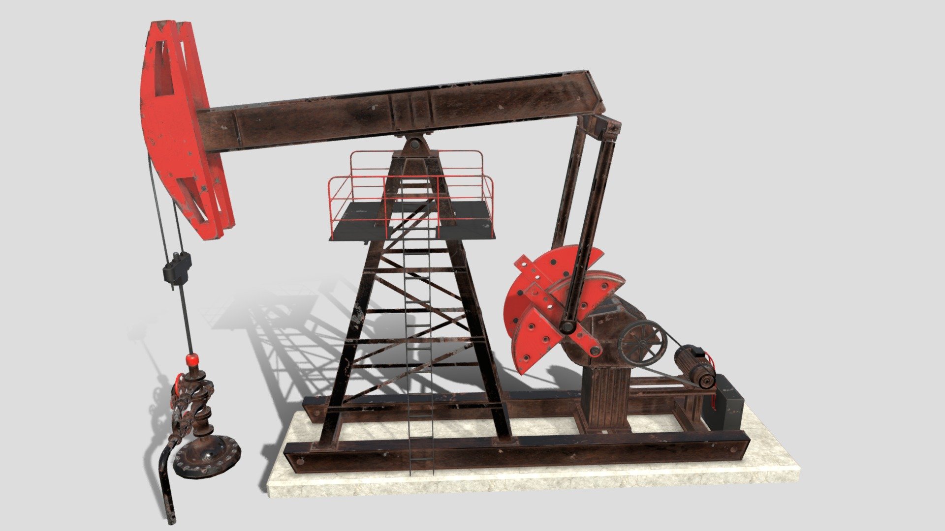 Oil Pumpjack 2 Buy Royalty Free 3D model by dragosburian [f5dff49