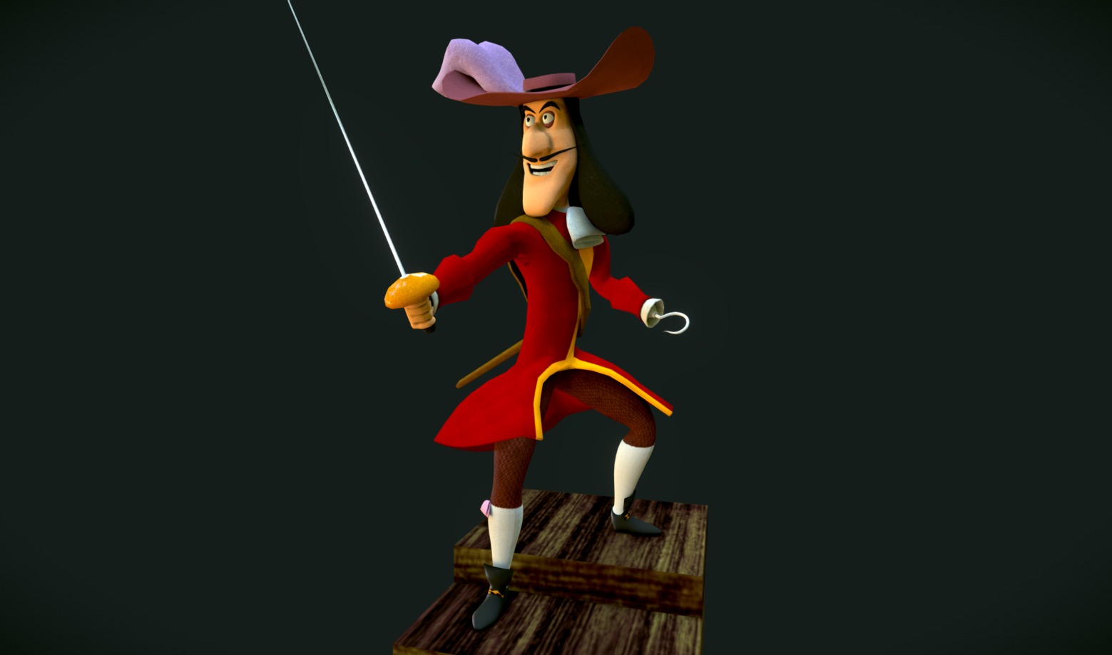 Captain Hook Disney 3D model by shaderbytes (shaderbytes) [fa2124a