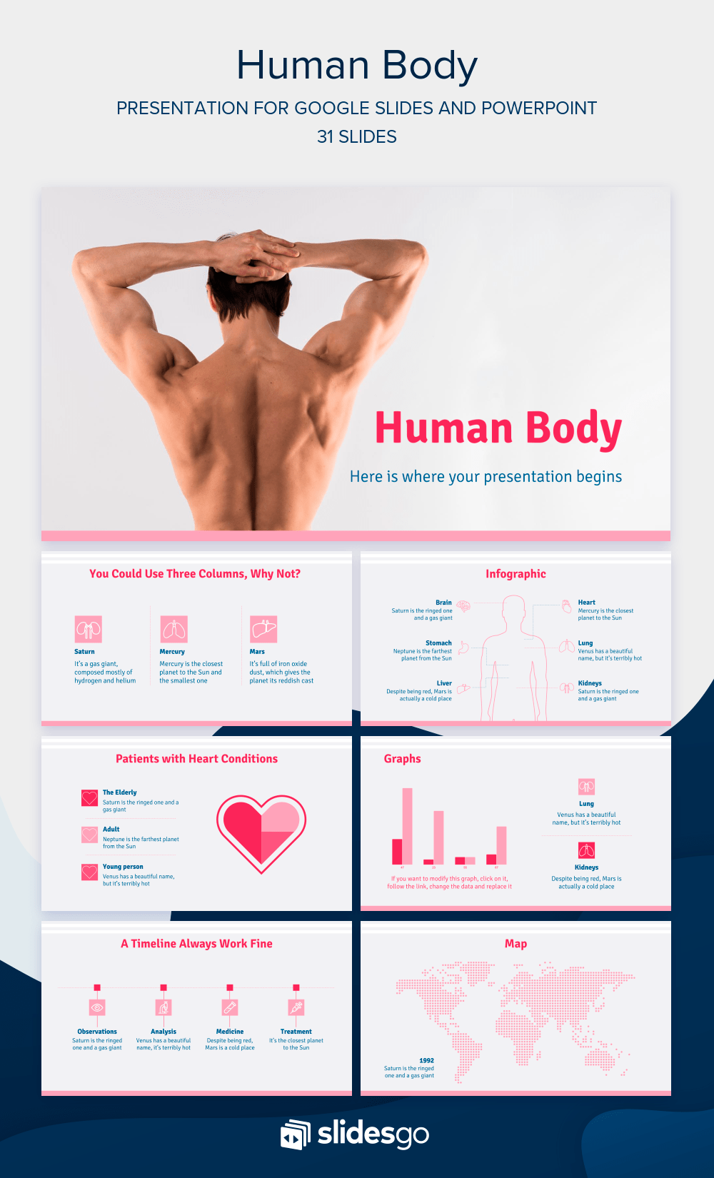 Human Body Google Slides theme and PowerPoint template