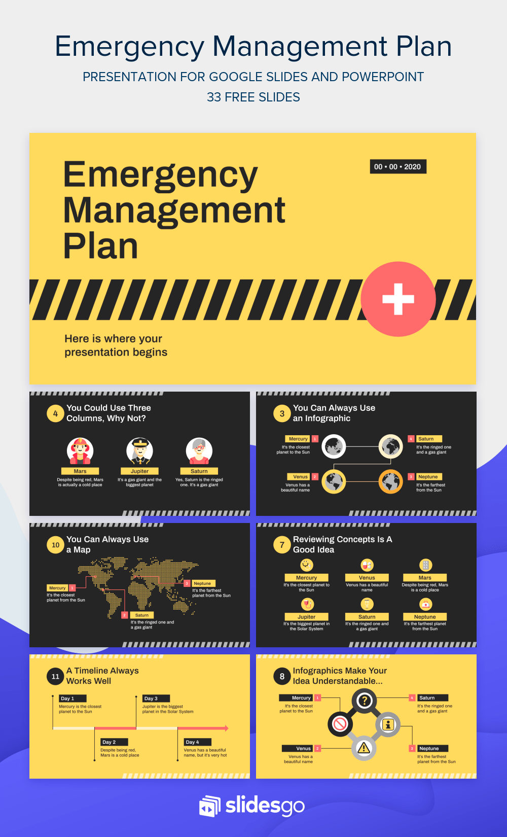 Emergency Management Plan Google Slides and PPT template