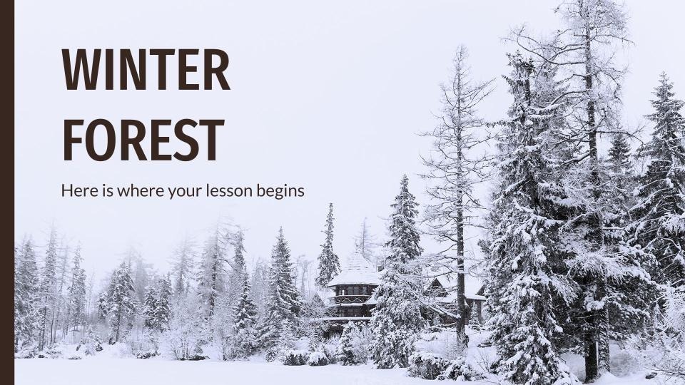 Winter forest Template for Google Slides and PPT