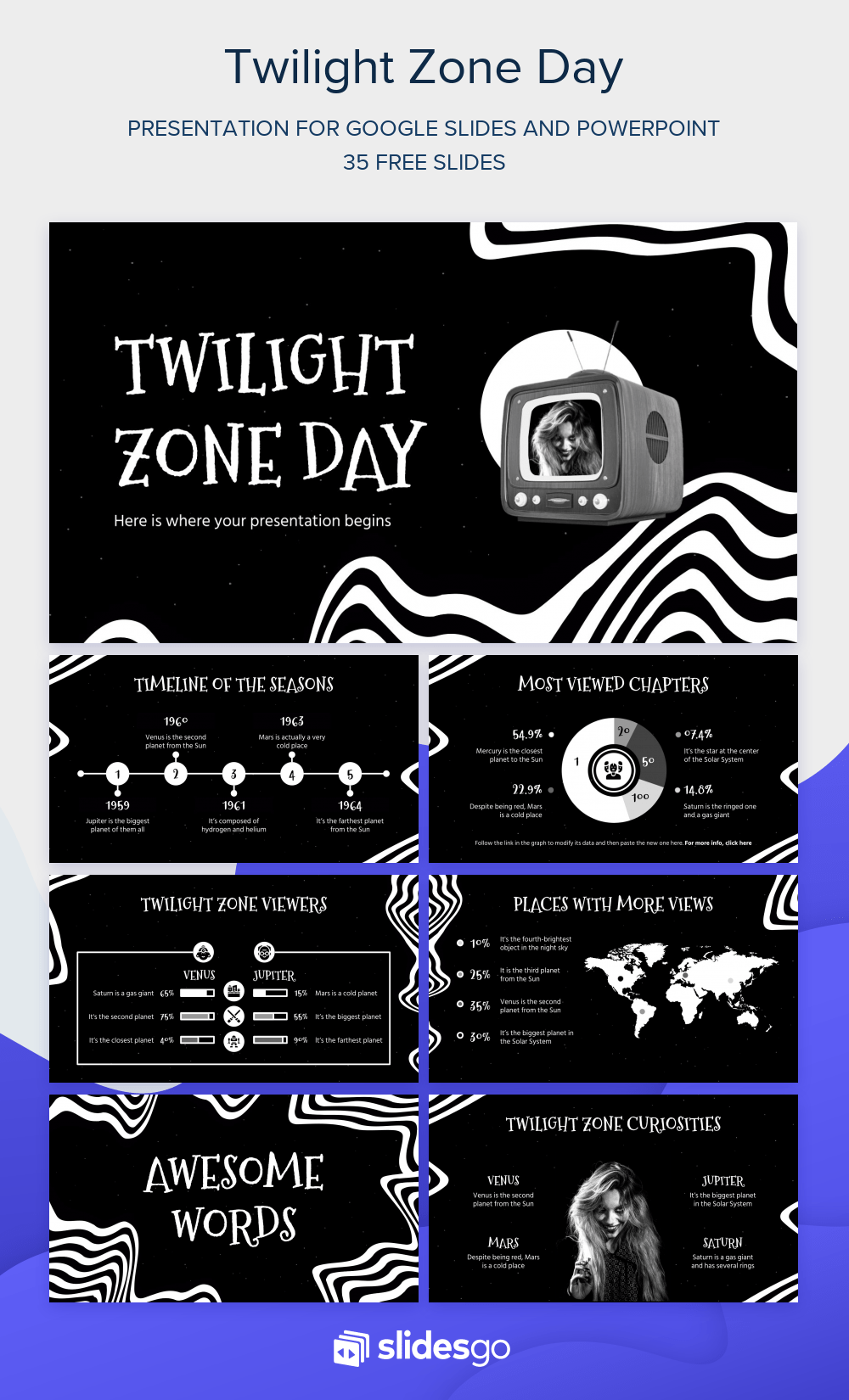 Twilight Zone Day Google Slides theme & PowerPoint template