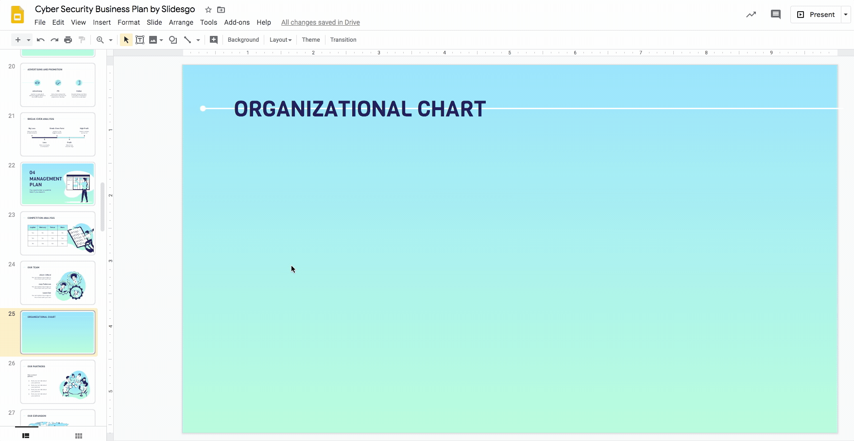 How to Create an Organizational Chart in Google Slides Tutorial