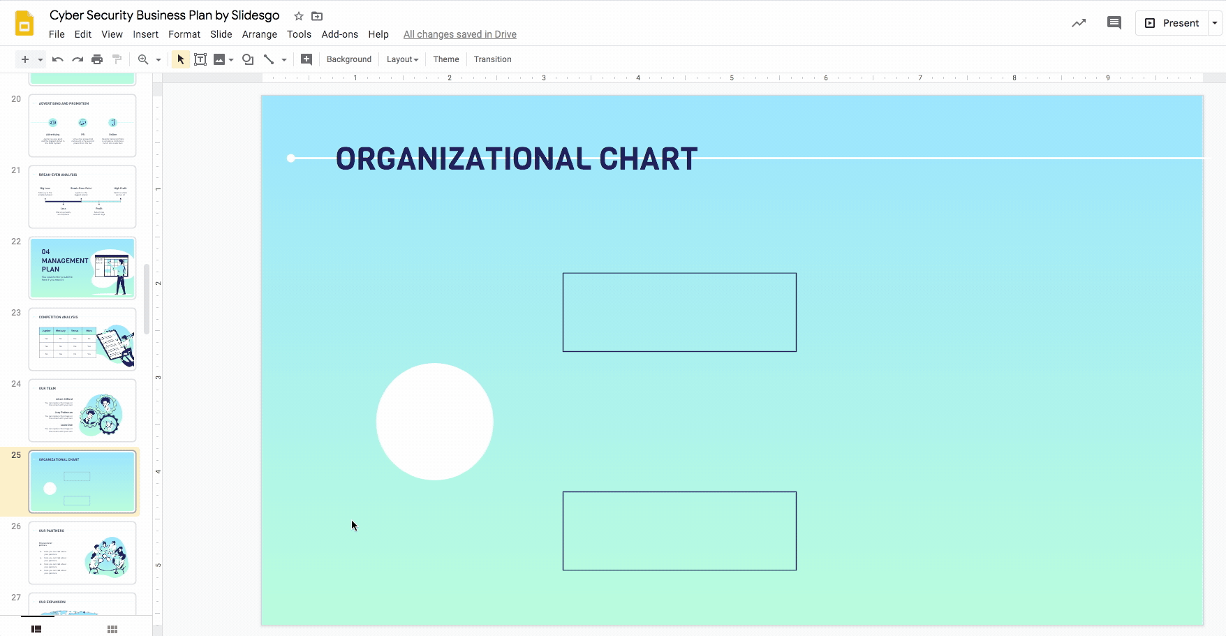 How to Create an Organizational Chart in Google Slides Tutorial