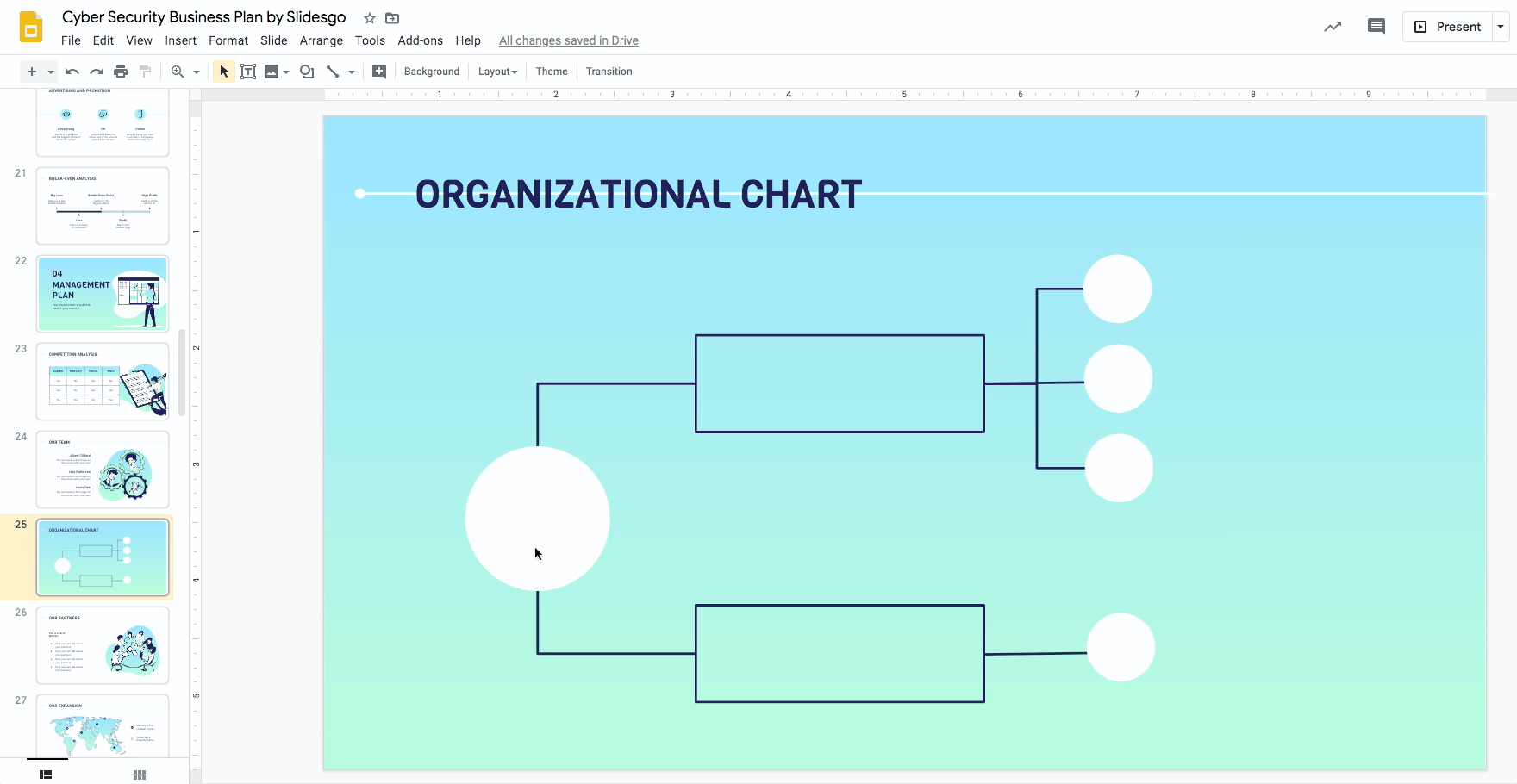 How to Create an Organizational Chart in Google Slides Tutorial