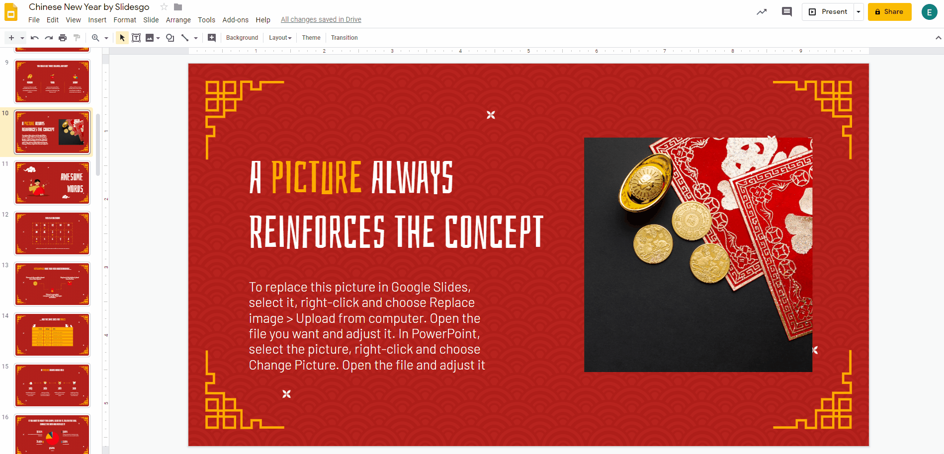How to Apply Effects to an Image in Google Slides Tutorial