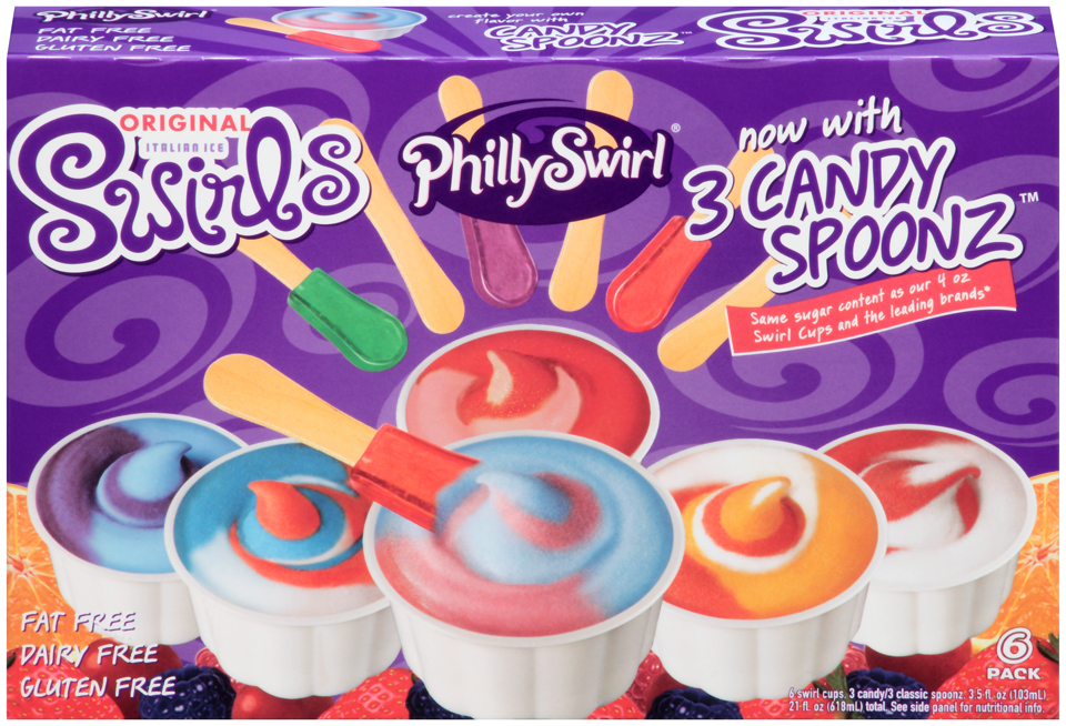 Allergence by PhillySwirl Swirl Cups w/Candy Spoons