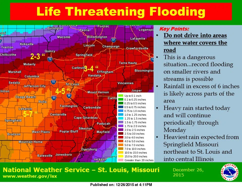 Update from NWS in St. Louis on rainfall amounts Vandalia Radio