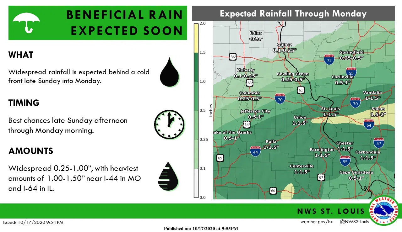 Rain is on the way, most likely tonight for our area Vandalia Radio