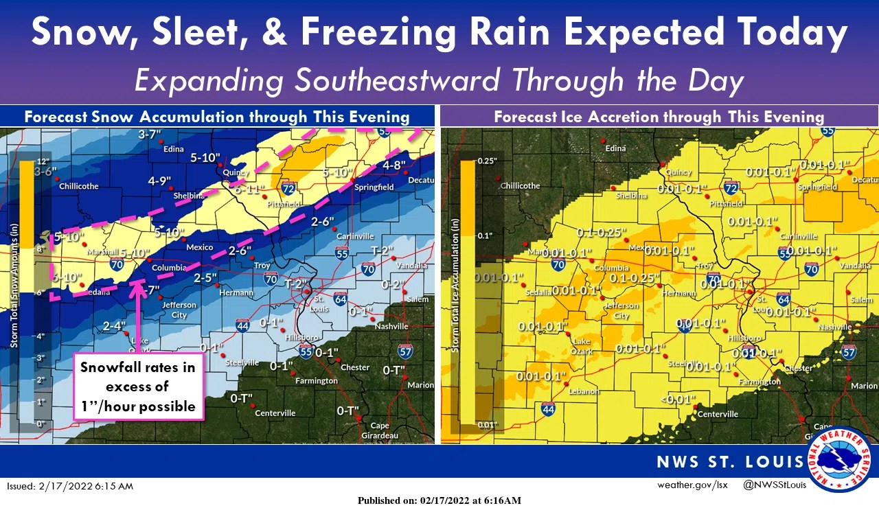 Rain, Freezing Rain and Snow on the way for today Vandalia Radio