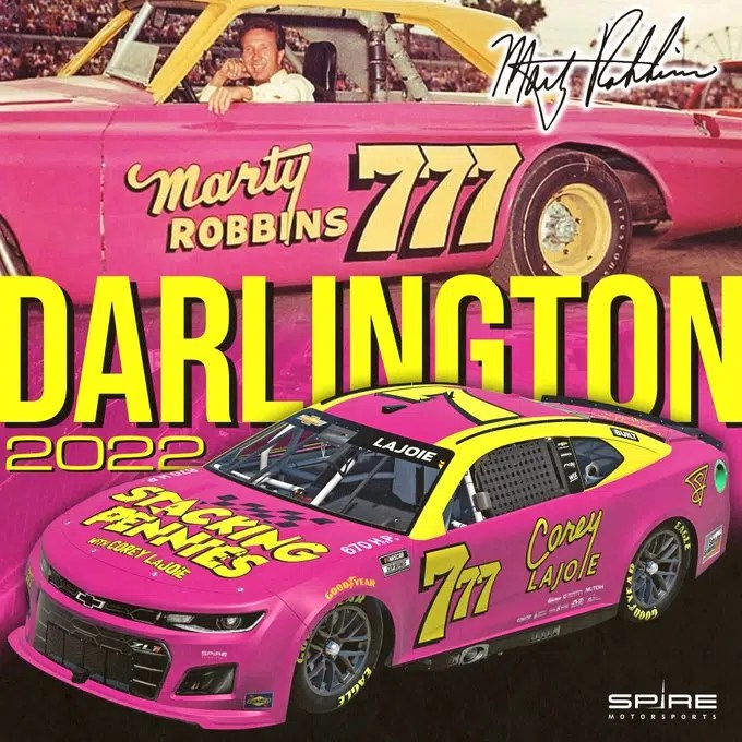 Corey LaJoie to Honor Marty Robbins at Darlington DRGNews