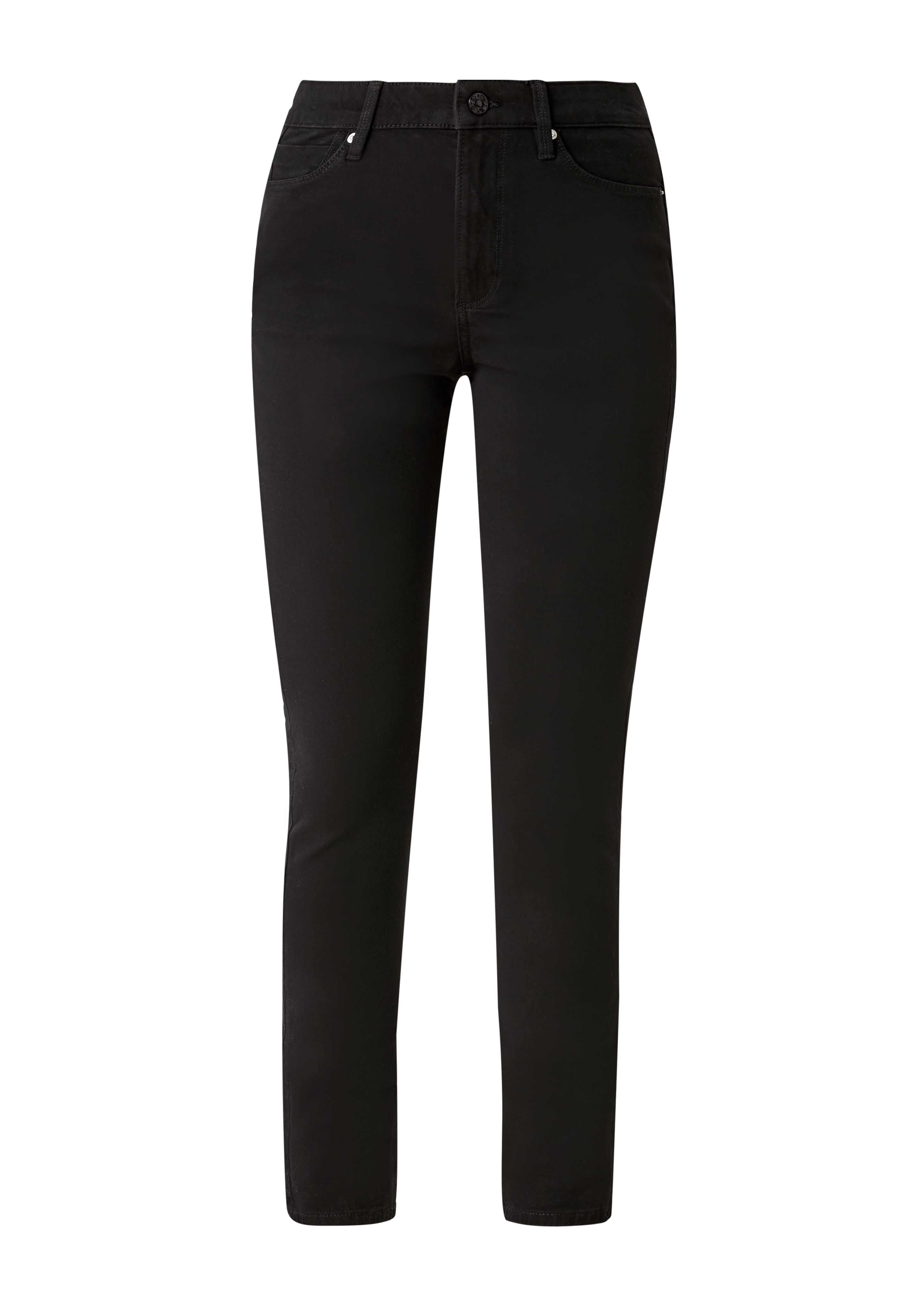 Skinny jeans met hoge band zwart s.Oliver