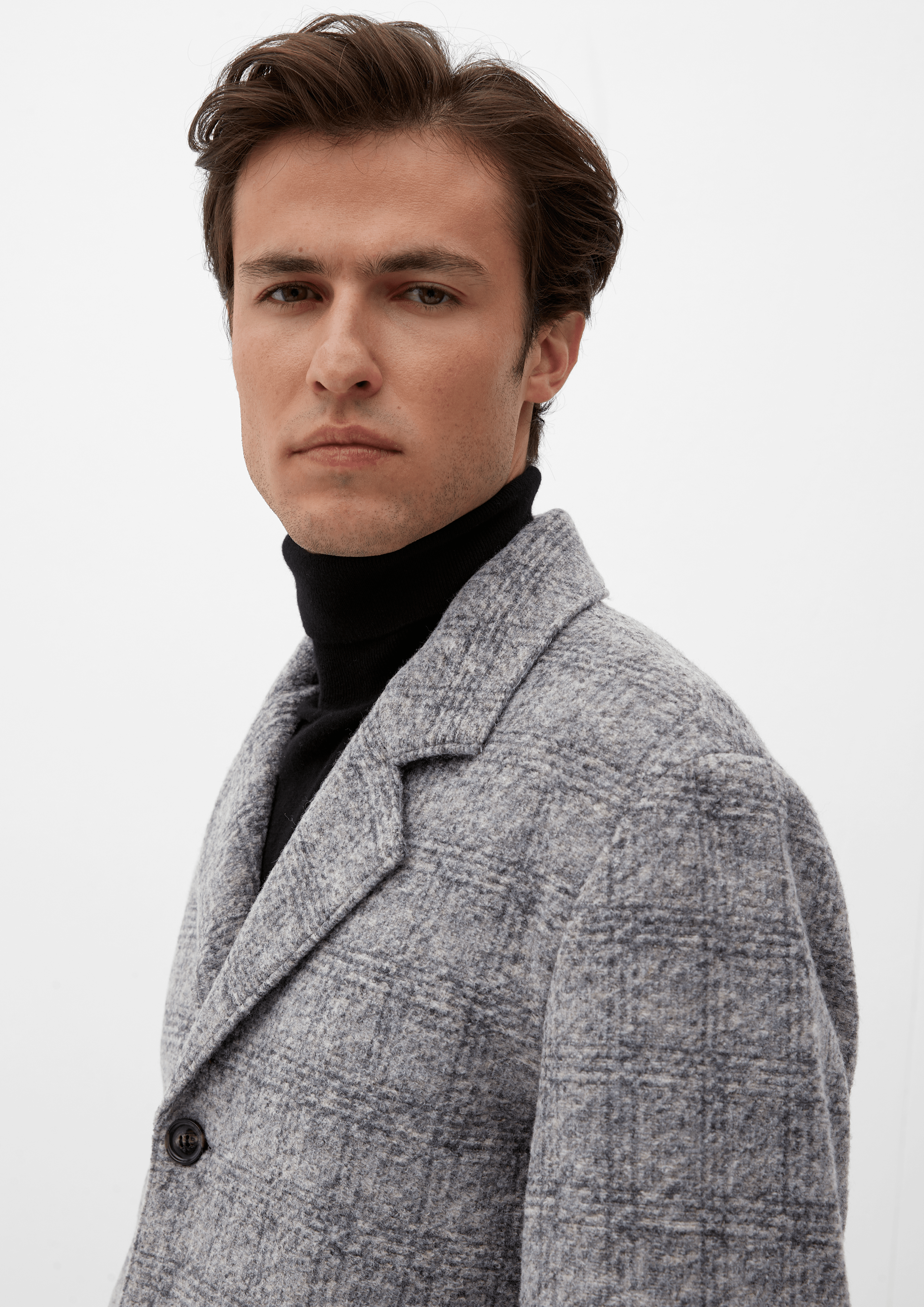Wool blend coat with a lapel collar graphit s.Oliver