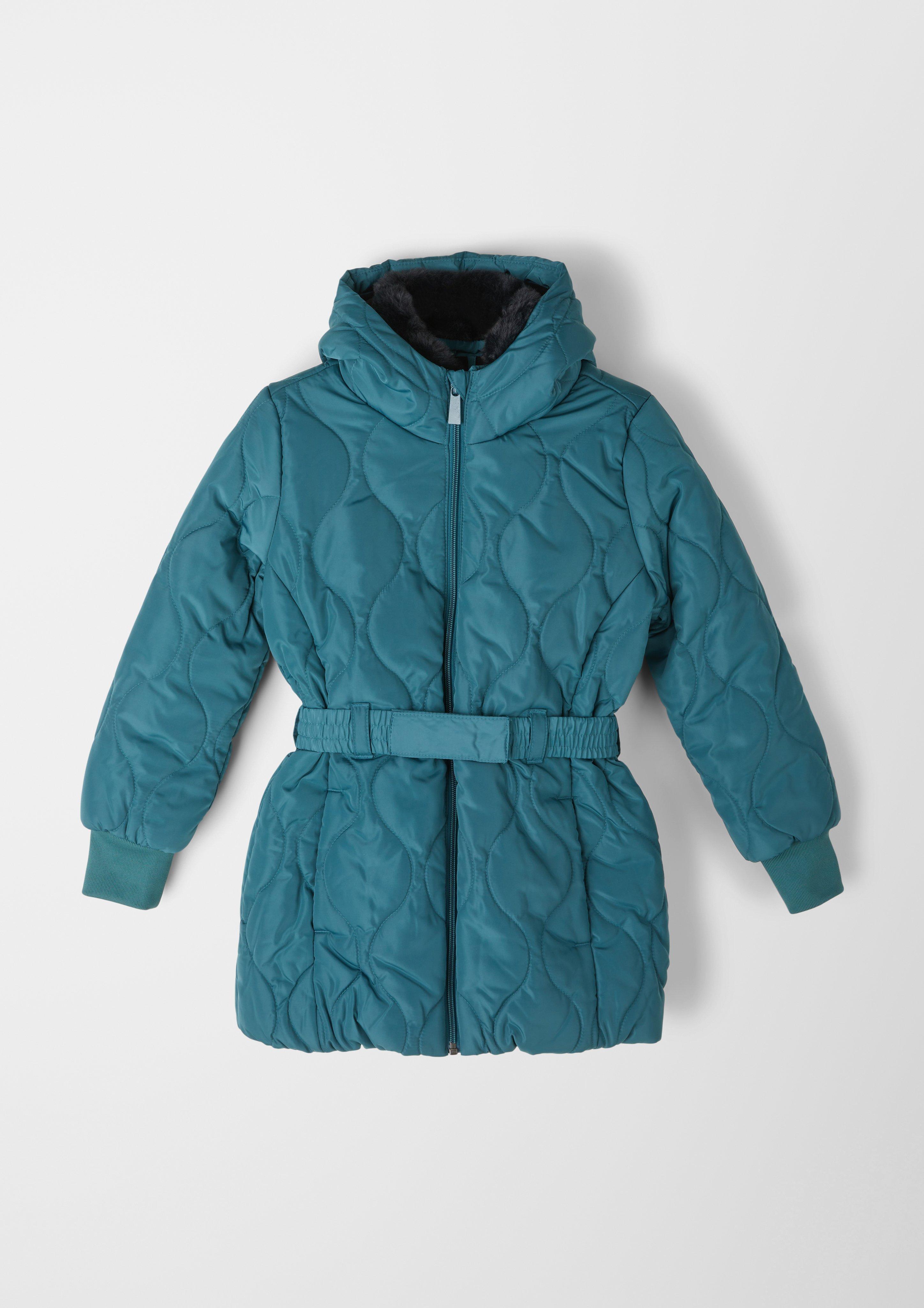 Quilted coat with fleece lining navy s.Oliver