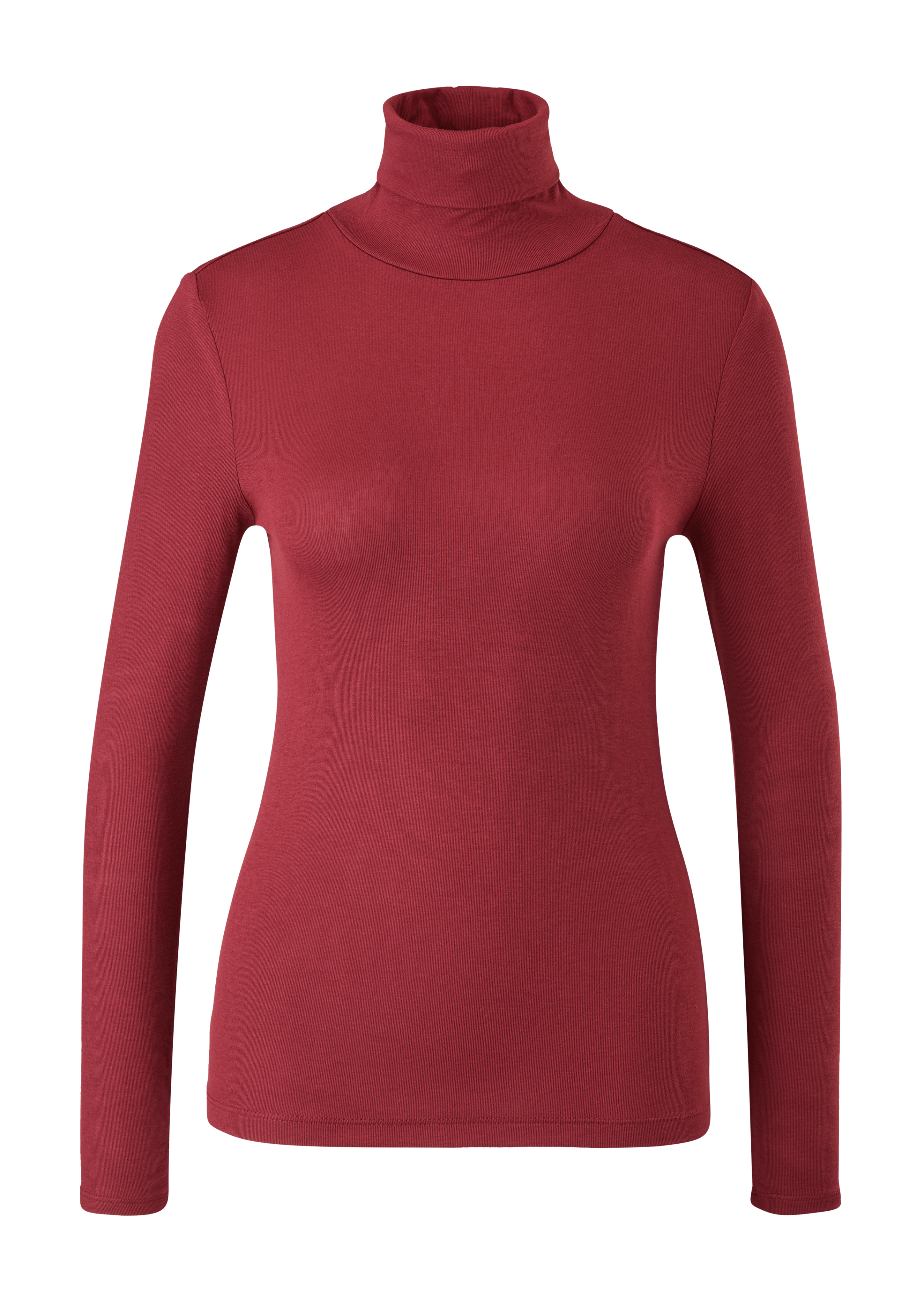 Finely ribbed polo neck jumper red chilli s.Oliver