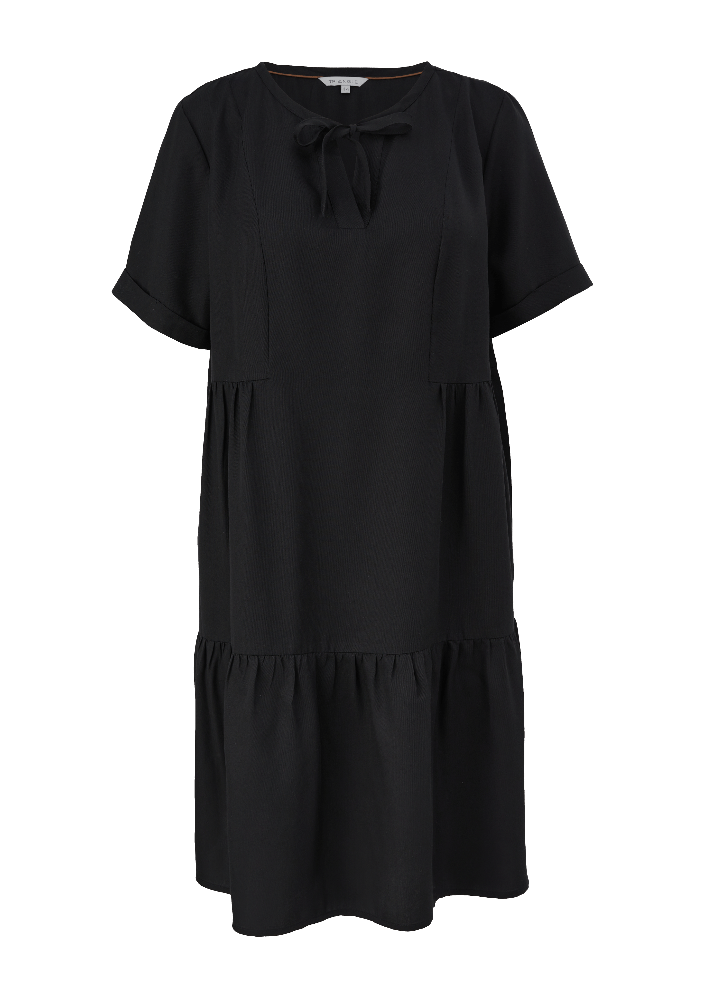 Tiered dress made of lyocell black s.Oliver
