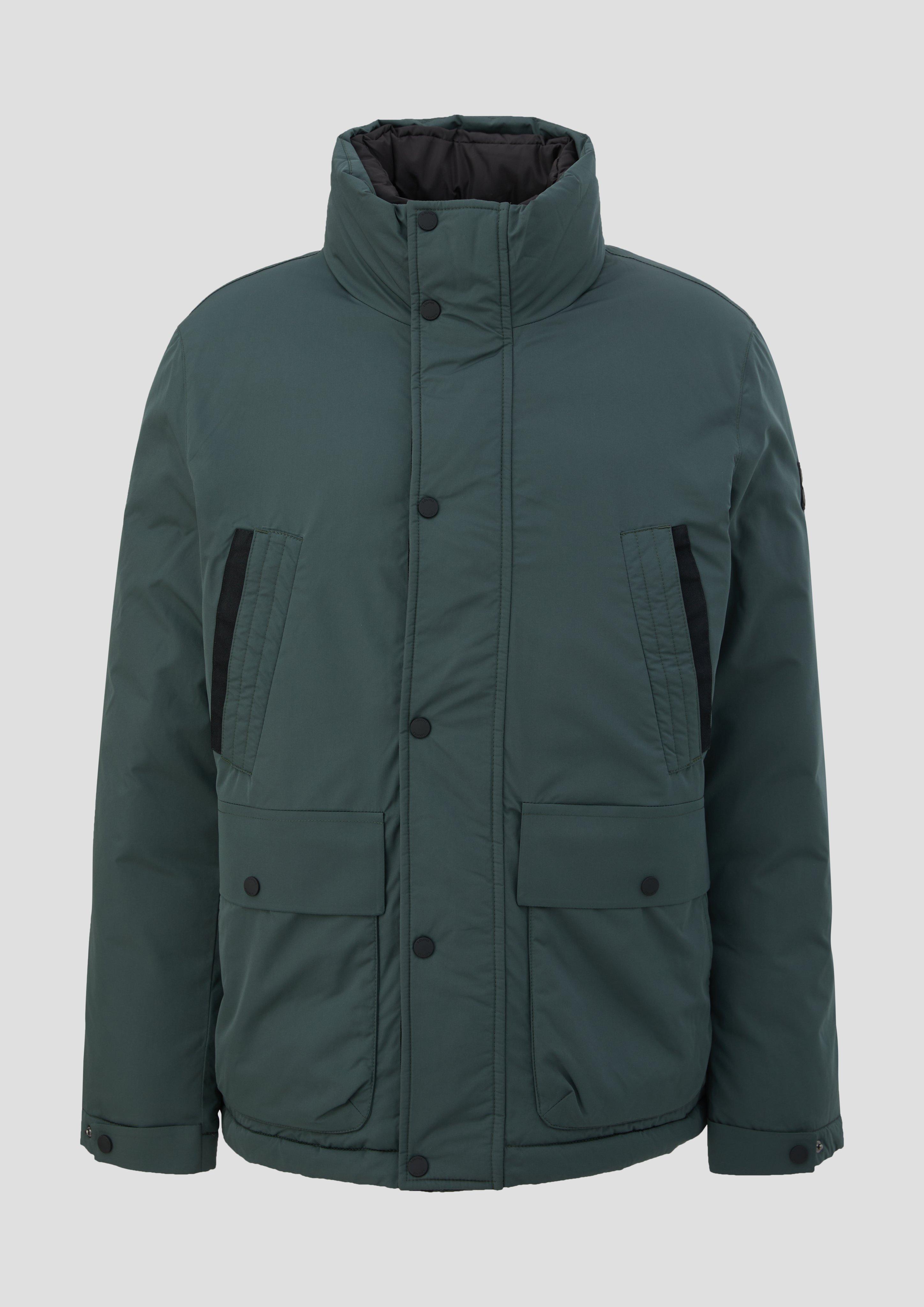 Jacket with a standup collar dark sage green s.Oliver