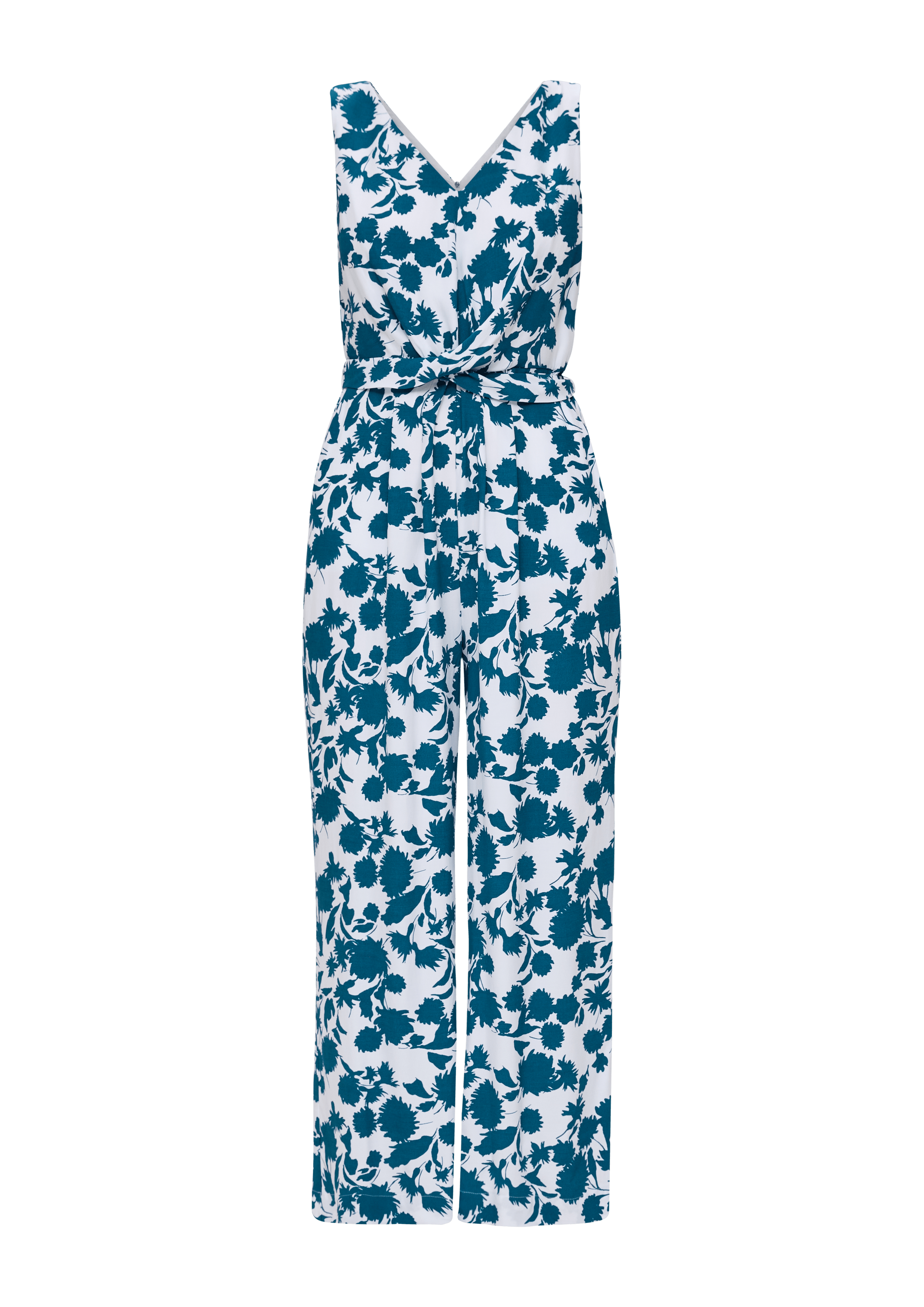 ViskoseJumpsuit mit Taillengürtel petrol s.Oliver