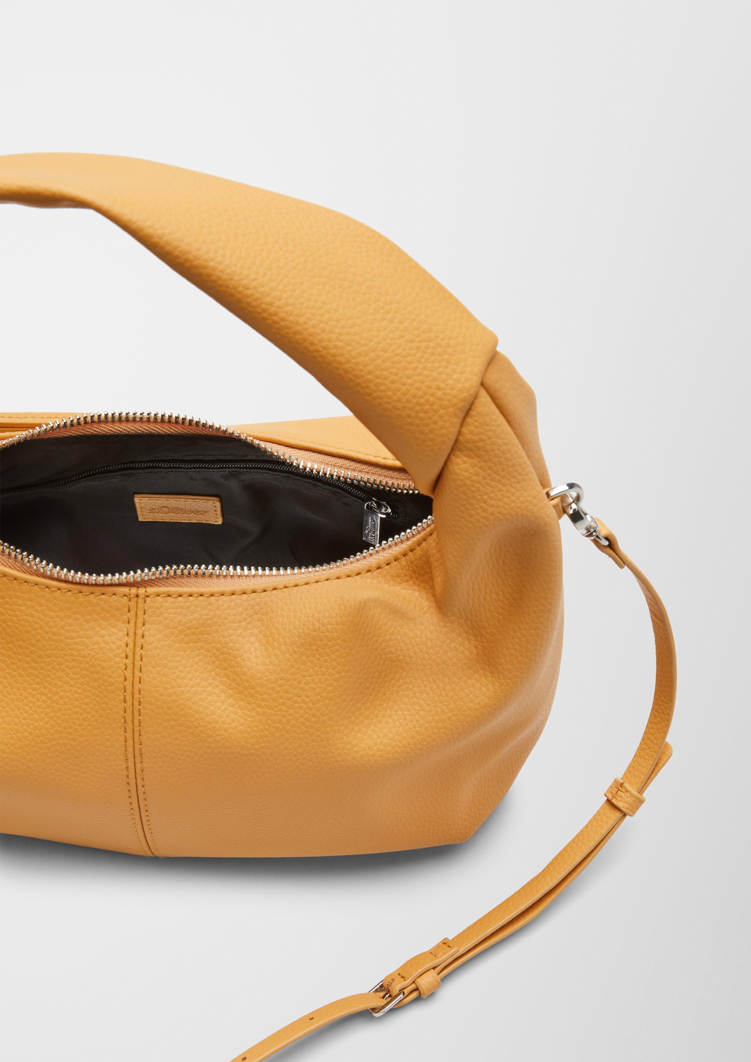 Faux leather hobo bag golden yellow s.Oliver