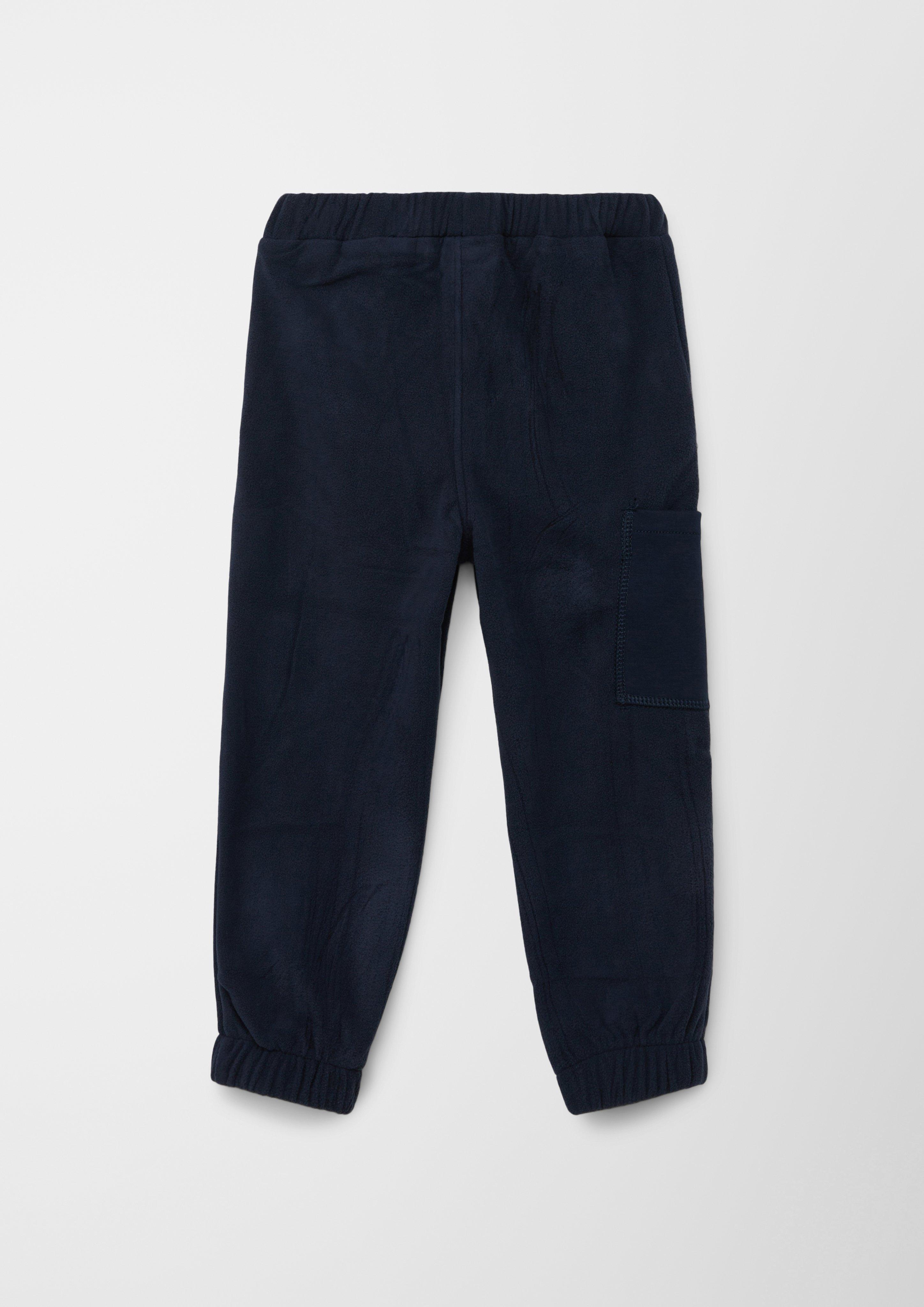 Relaxed fit fleece tracksuit bottoms navy s.Oliver