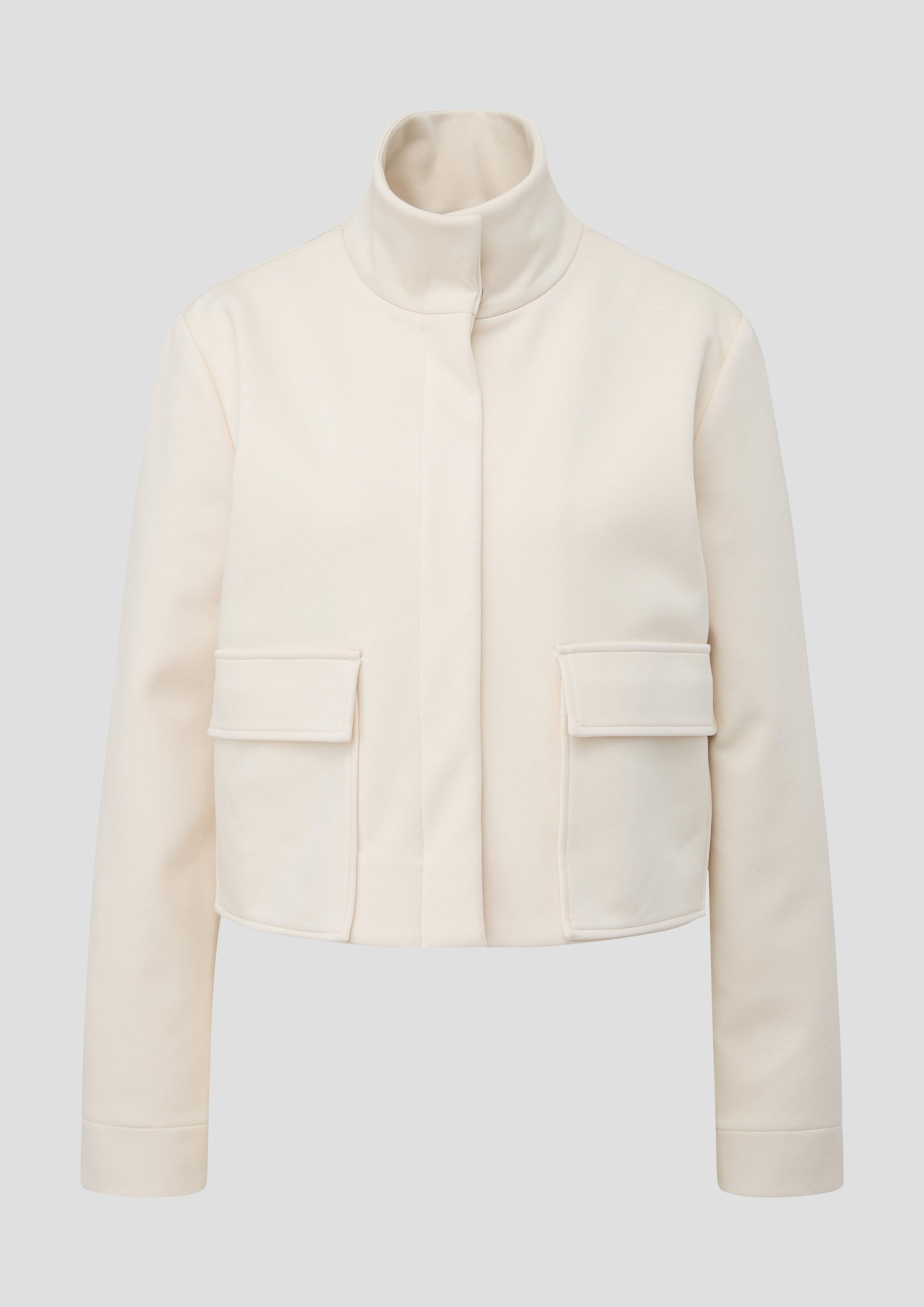 Jersey jacket with a standup collar cream s.Oliver