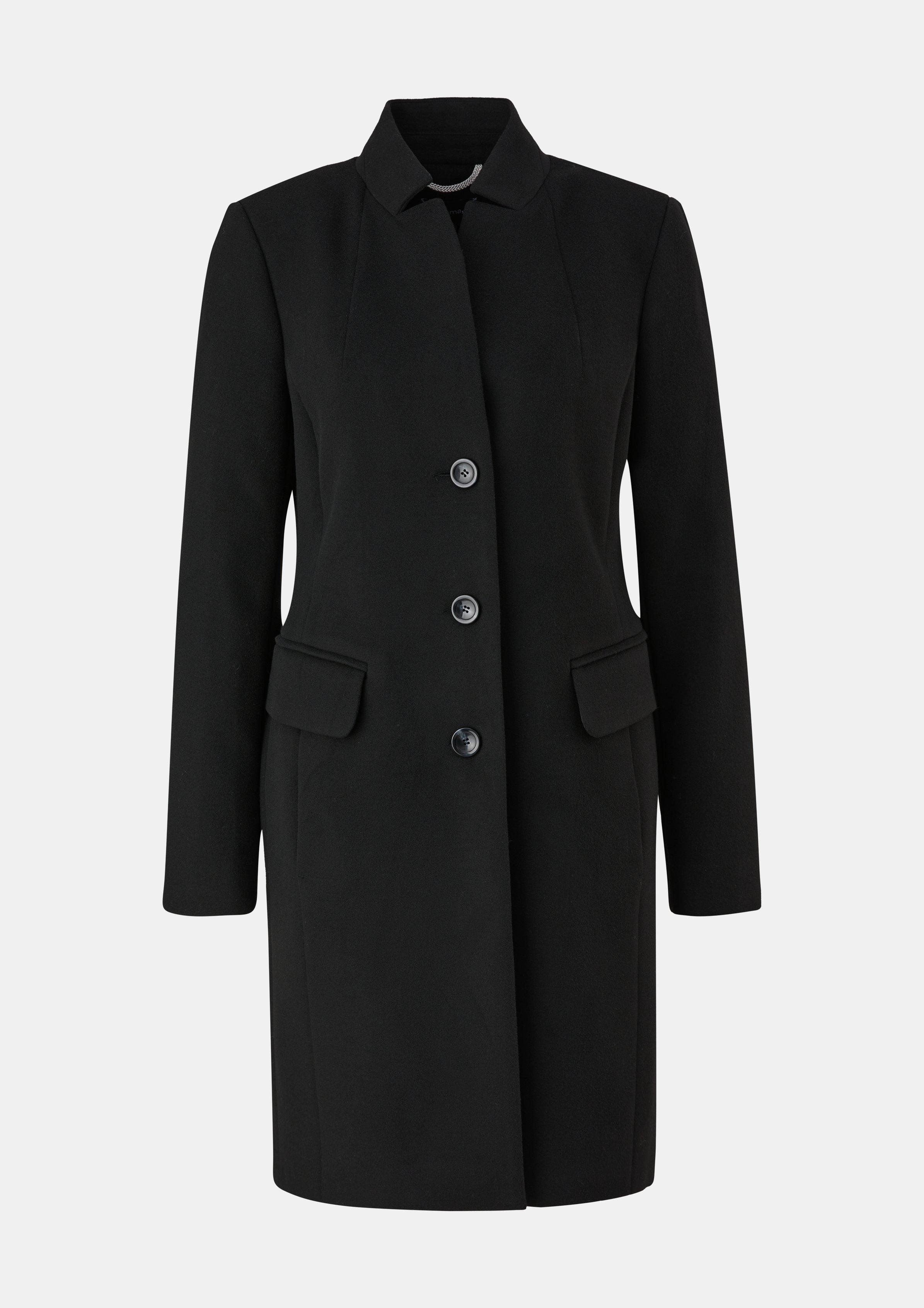 Viscose blend coat black Comma