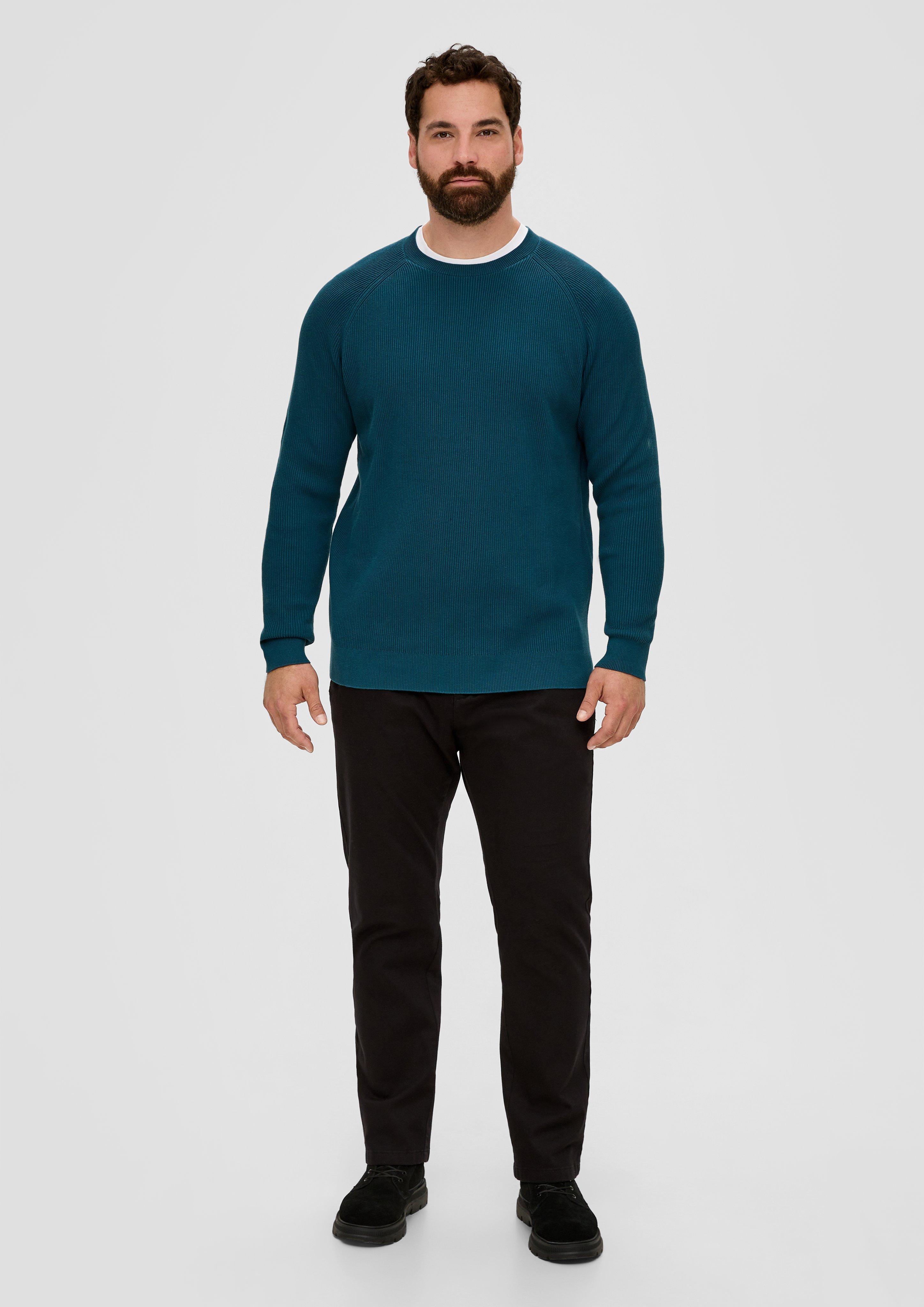 Fine knit cotton jumper navy s.Oliver