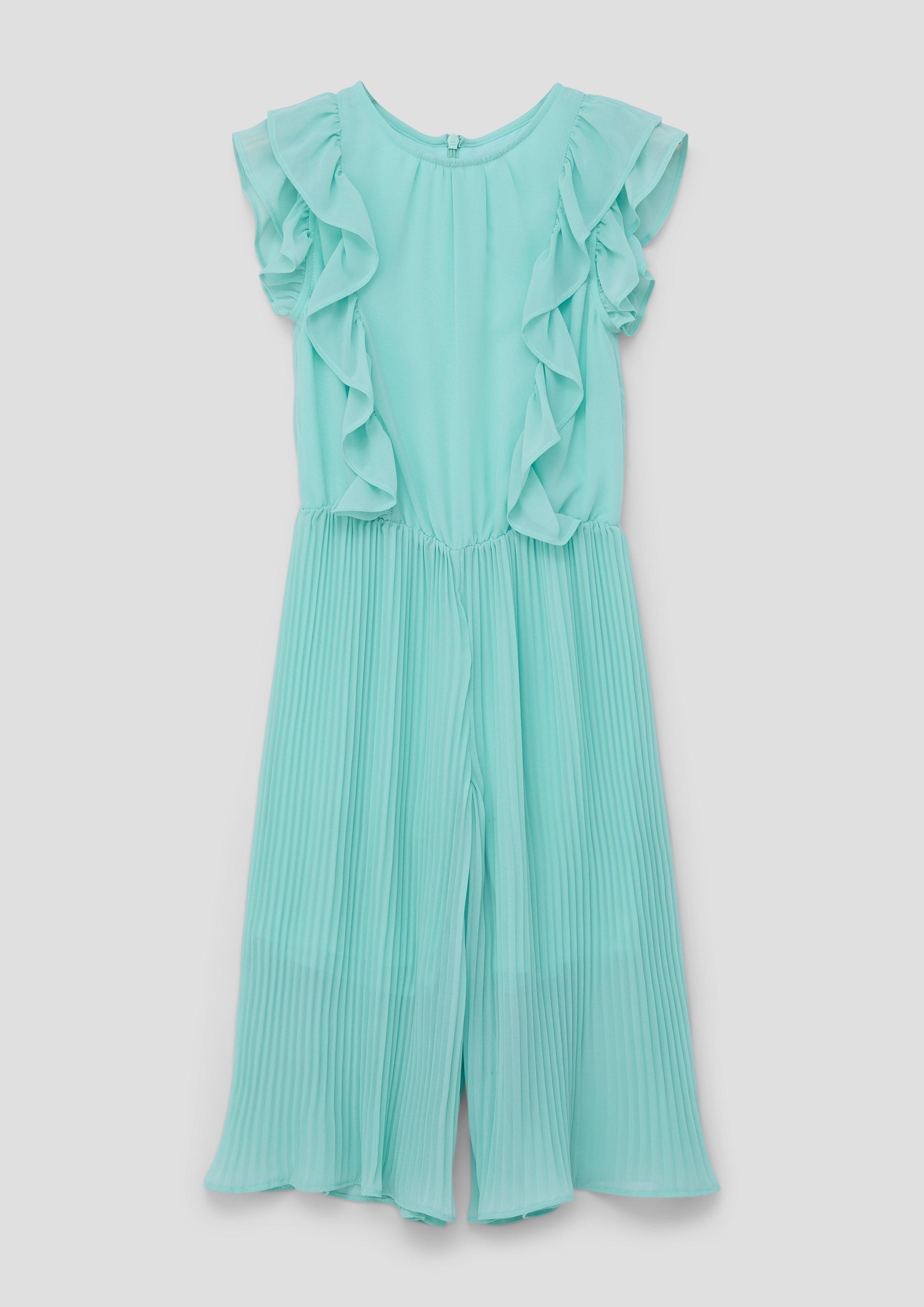 Plissierter Jumpsuit mit VolantsDetails navy s.Oliver