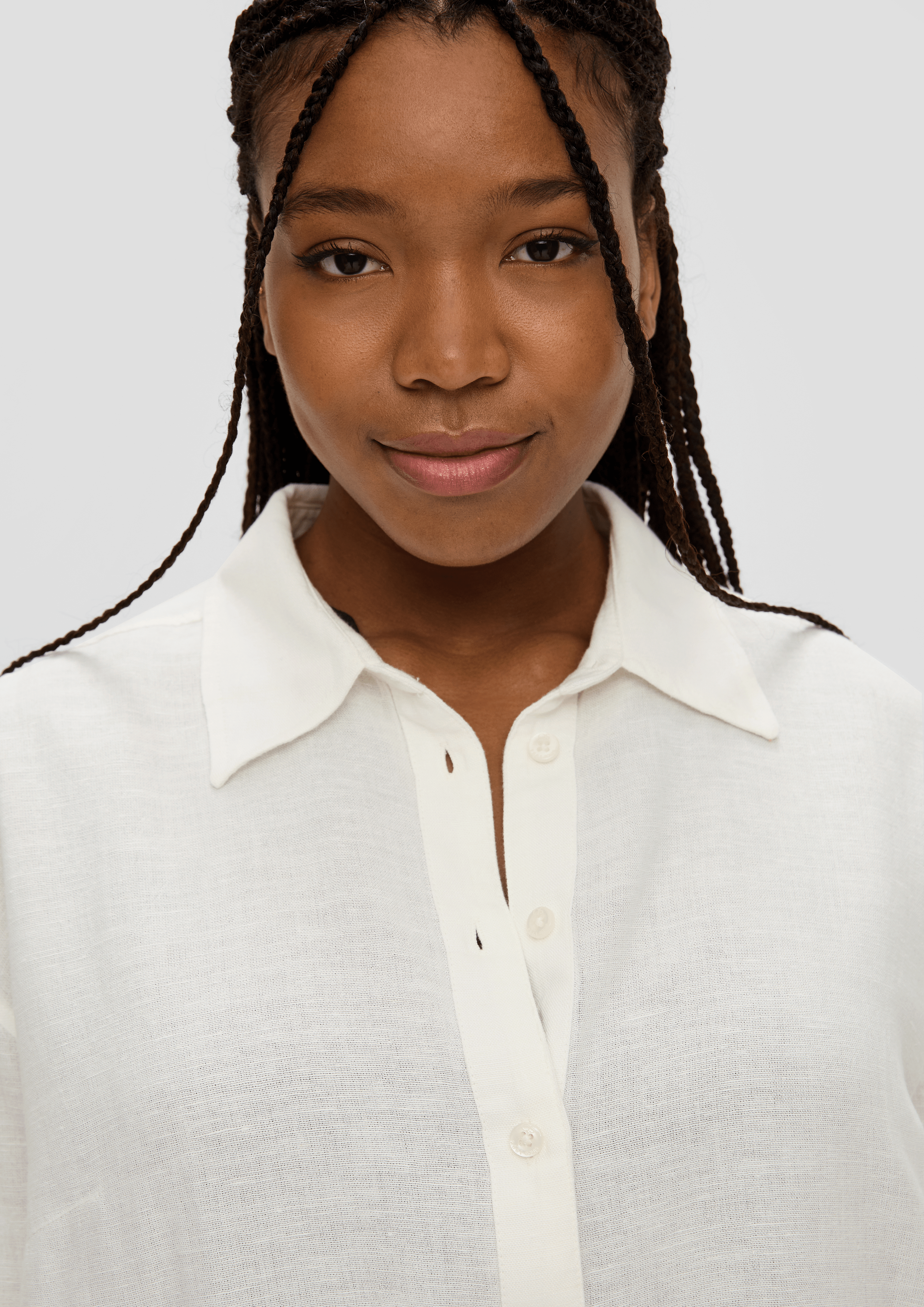 Oversized blouse in a viscose blend ecru s.Oliver