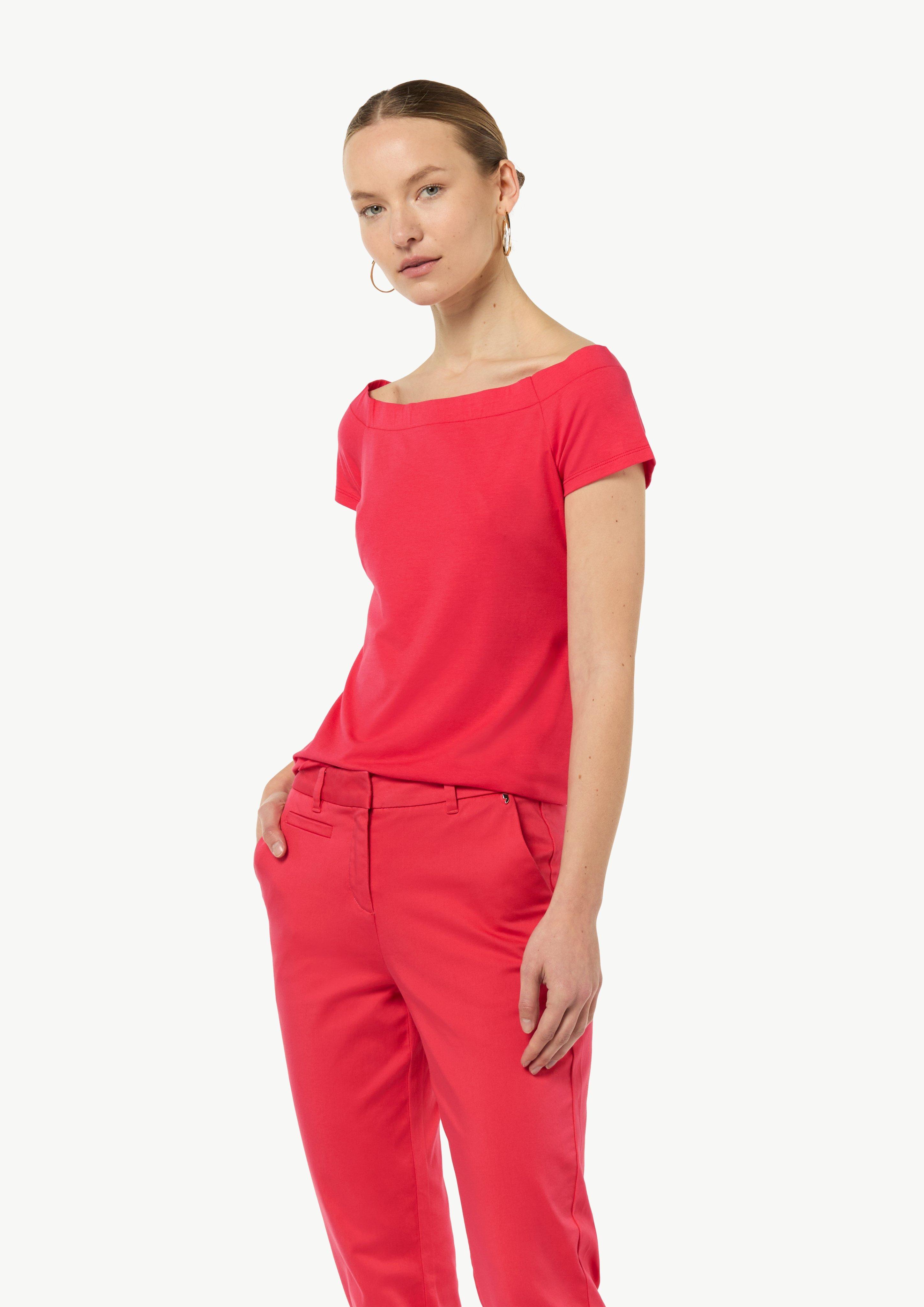 Offtheshoulder top in blended cotton coral Comma