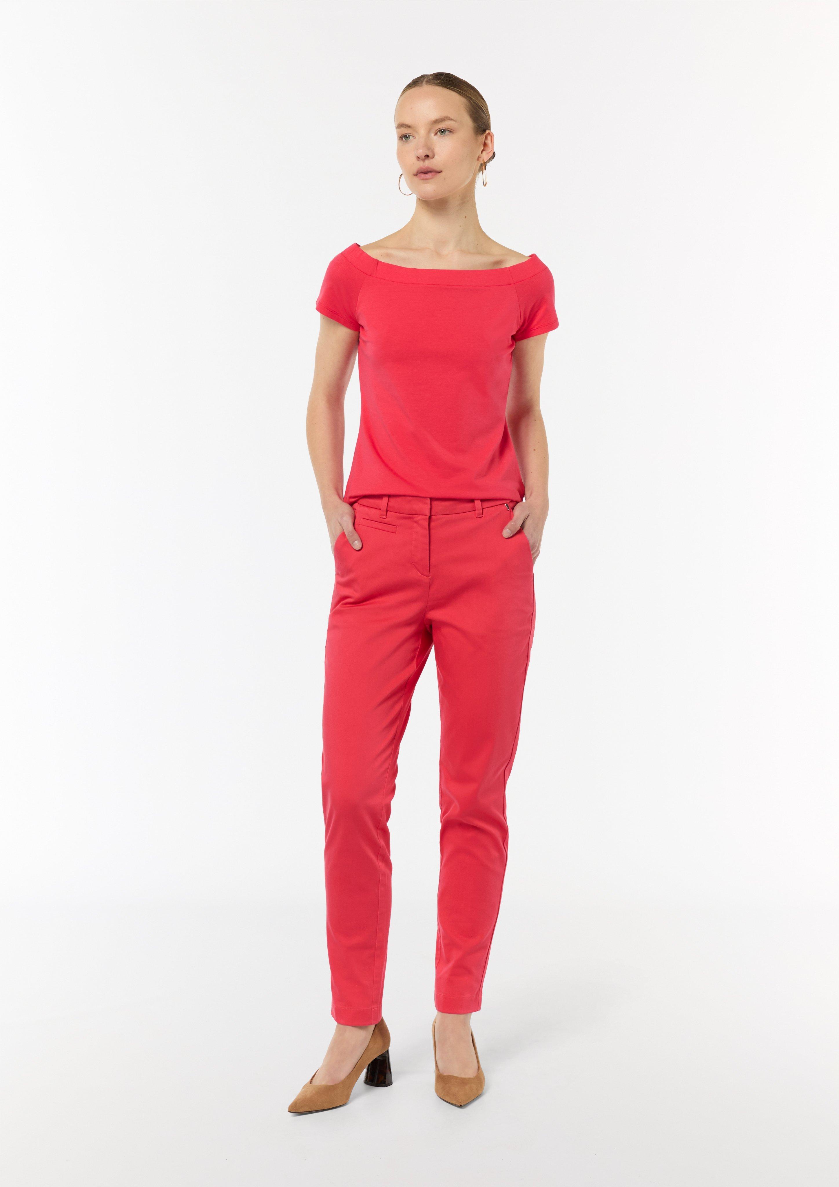 Offtheshoulder top in blended cotton coral Comma