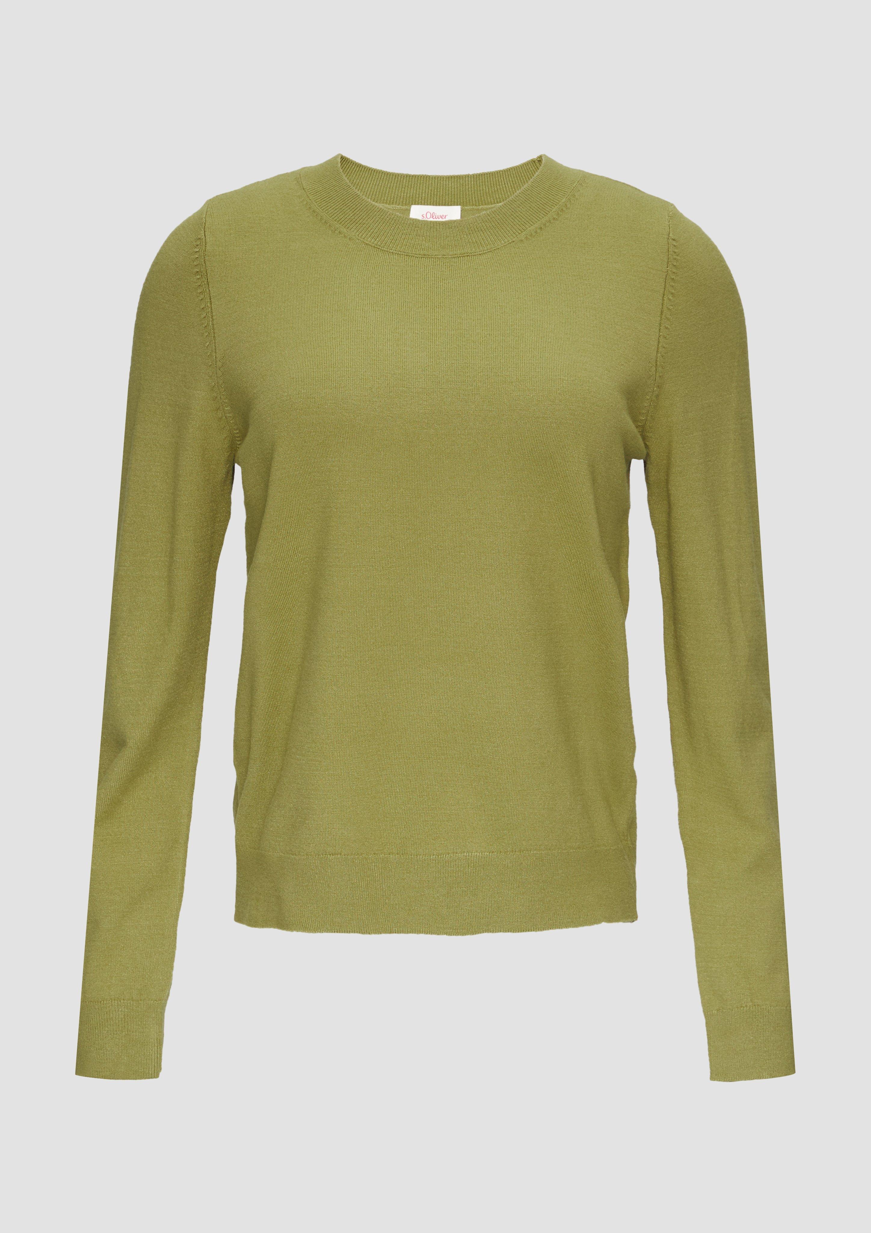 Strickpullover aus Viskosemix - Olive | s.Oliver